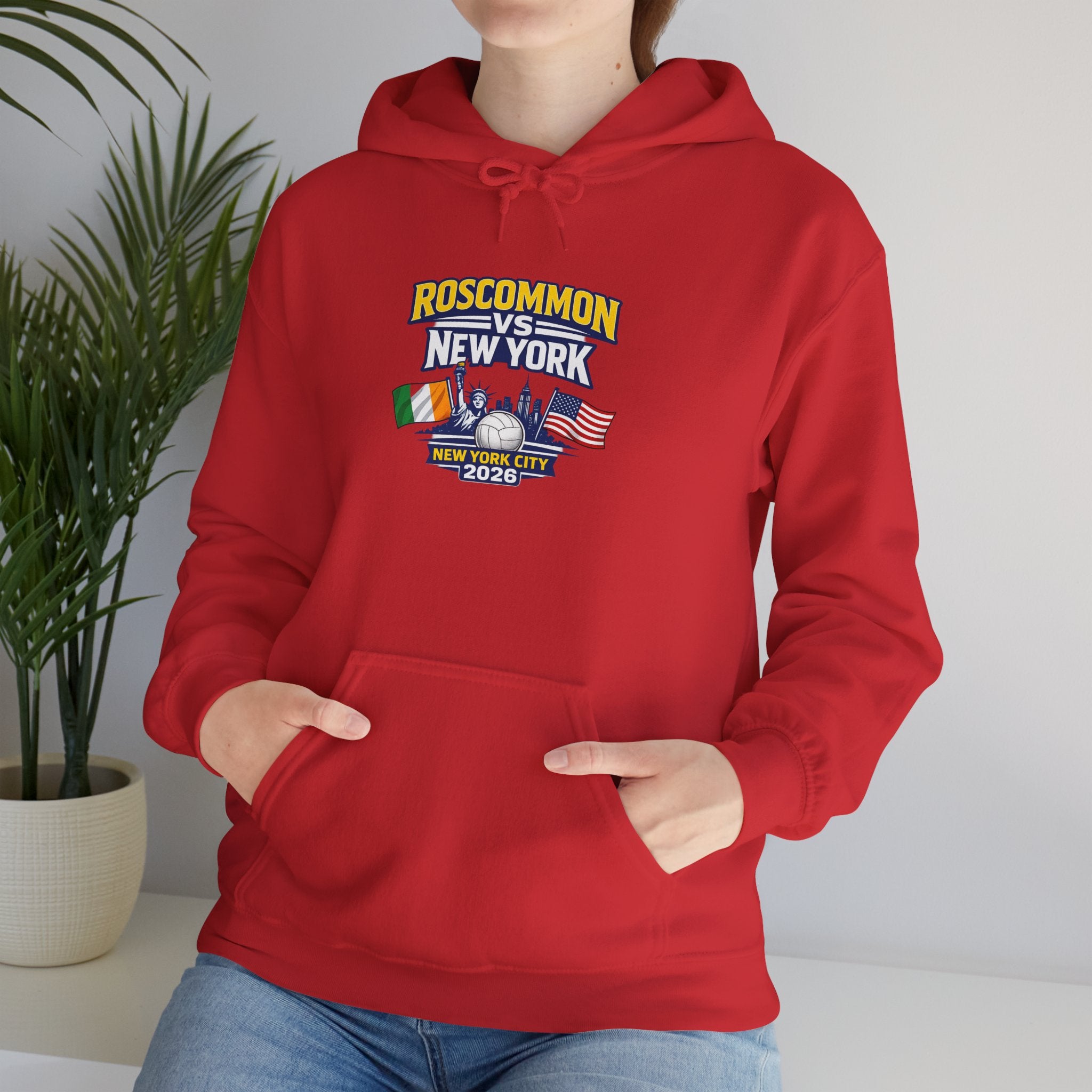 Roscommon V New York 2026 Hoodie –  Irish & US Flags