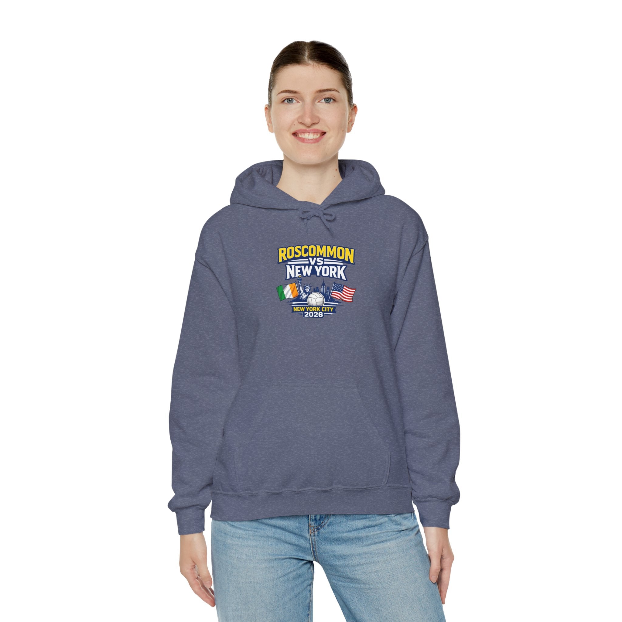 Roscommon V New York 2026 Hoodie –  Irish & US Flags