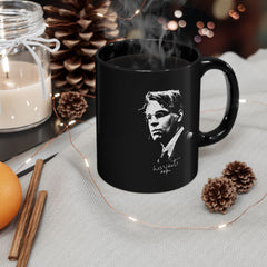 WB Yeats Black Mug With Signature— Where art, intellect, and Irish heritage meet your morning coffee.