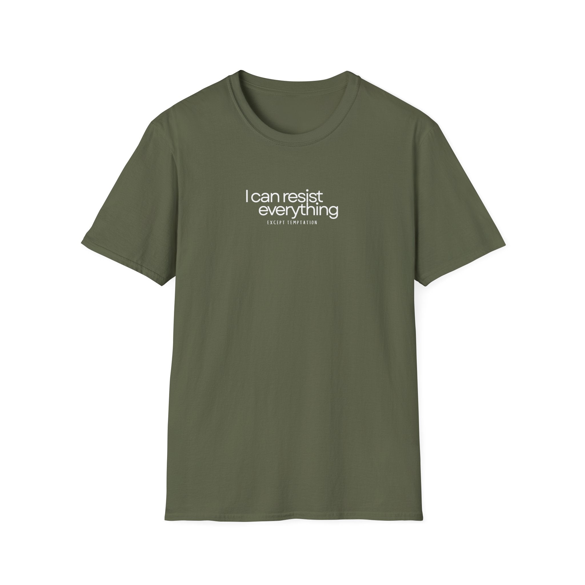 “I Can Resist Everything - EXCEPT TEMPTATION” - Oscar Wilde Quote Tee