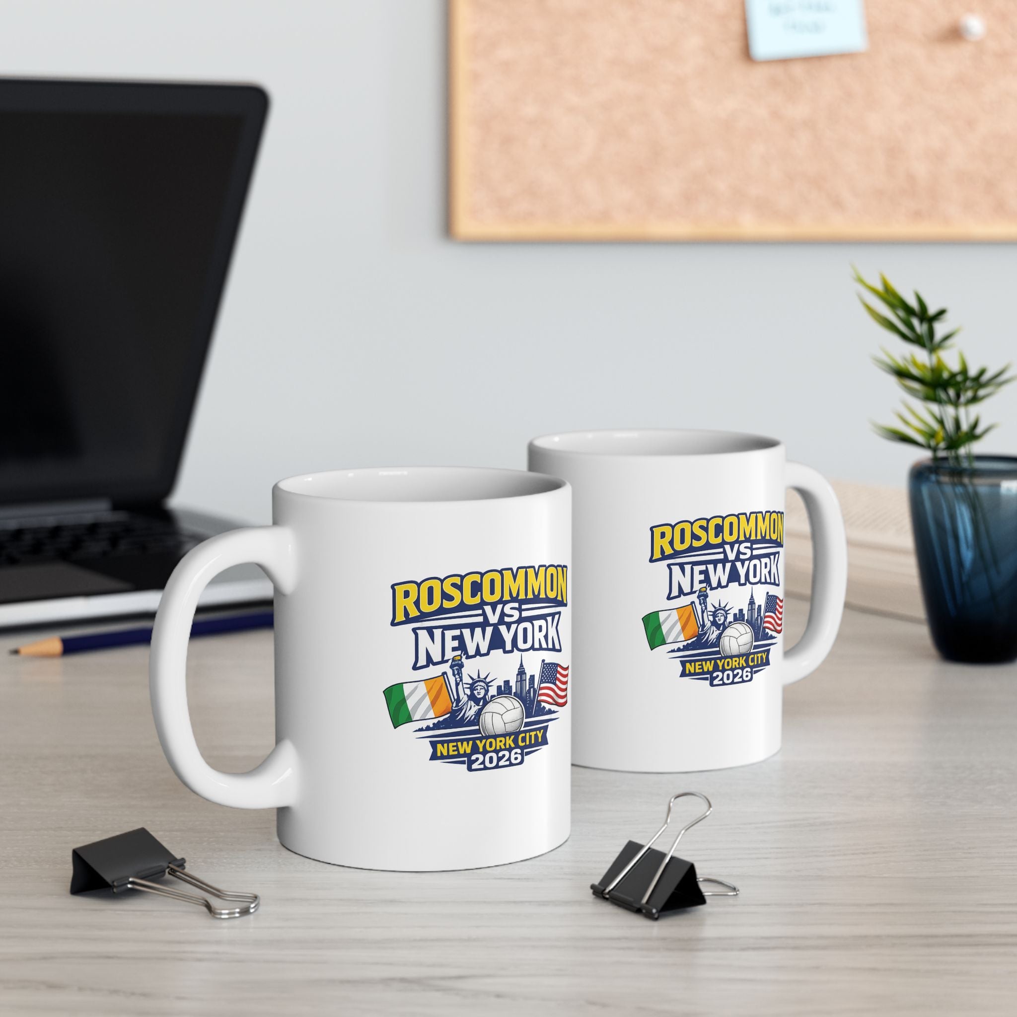 Roscommon v New York – NYC 2026 Commemorative Mug (USA & IRISH FLAG) (11oz & 15oz)