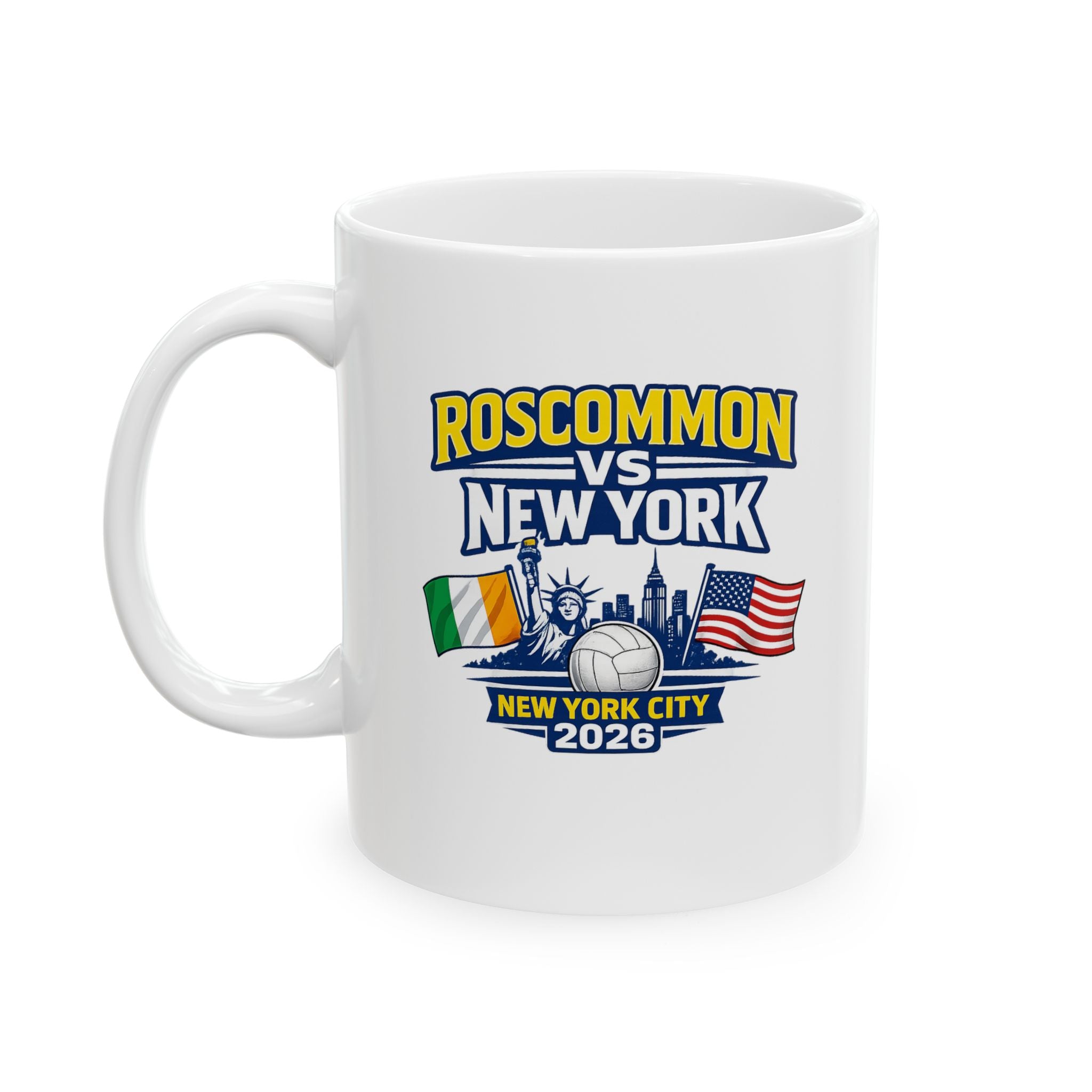 Roscommon v New York – NYC 2026 Commemorative Mug (USA & IRISH FLAG) (11oz & 15oz)