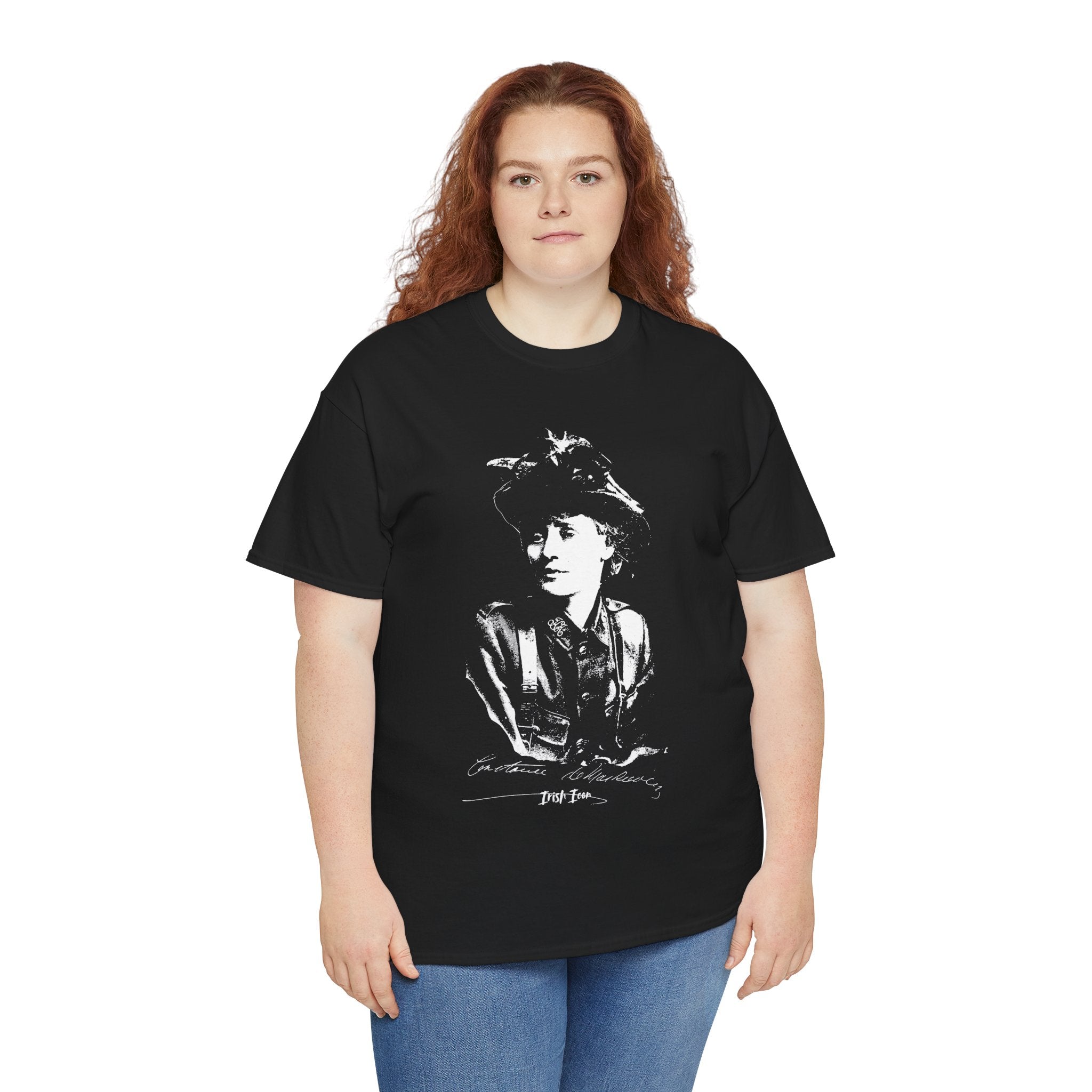 Constance Markievicz Tee - Large Image with her Authentic Signature.