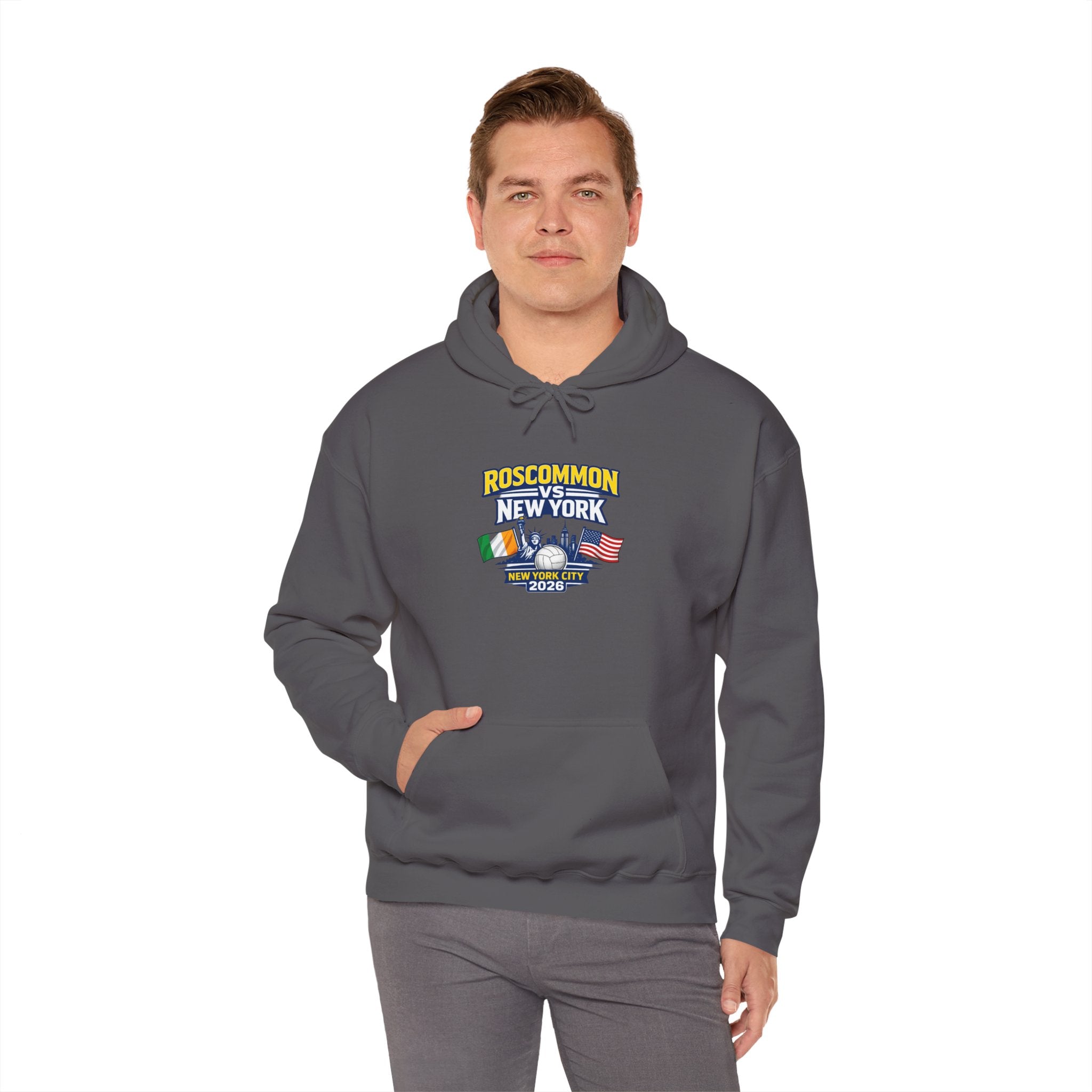 Roscommon V New York 2026 Hoodie –  Irish & US Flags