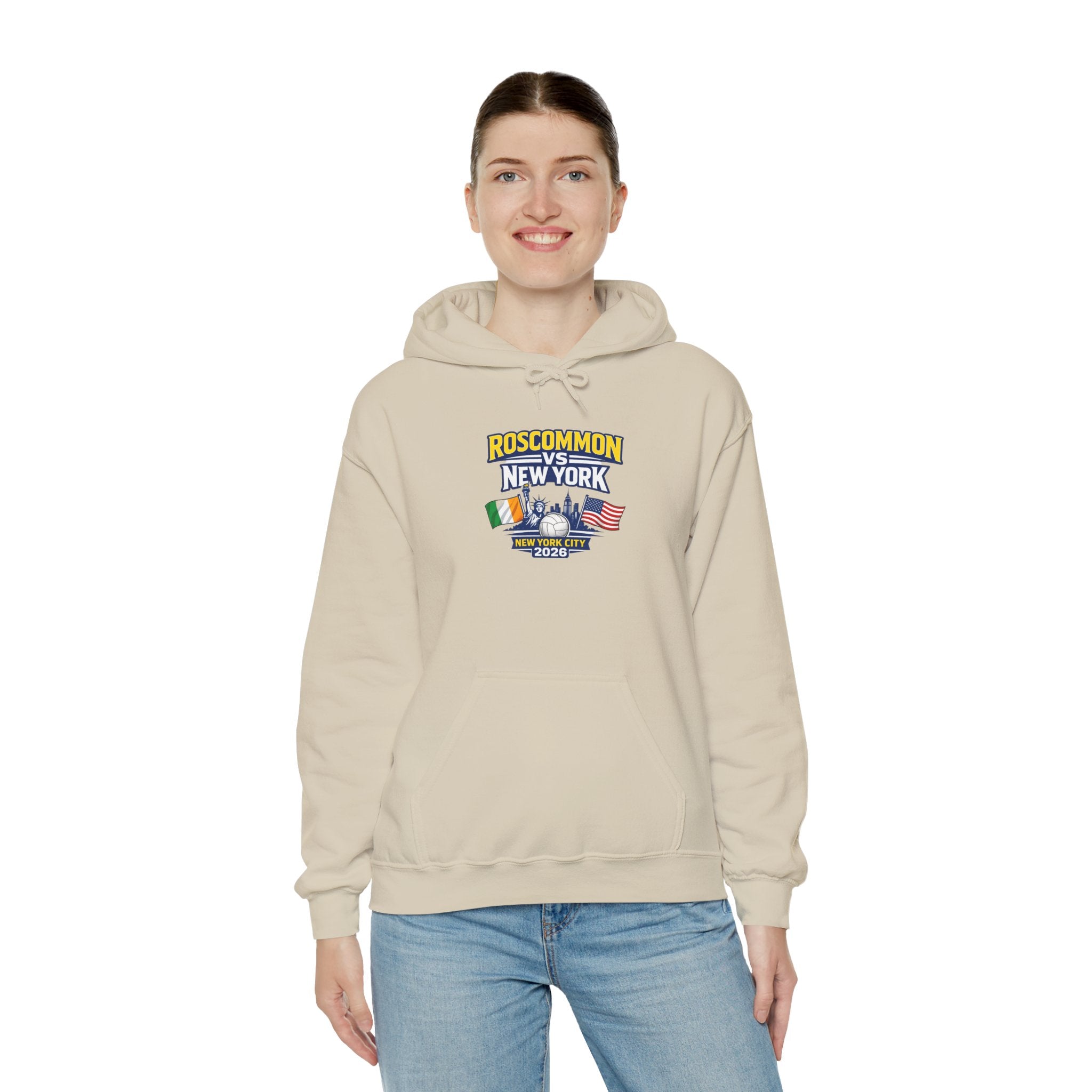 Roscommon V New York 2026 Hoodie –  Irish & US Flags