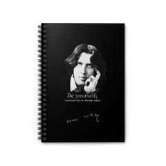 Oscar Wilde Quote Spiral Notebook — "Be Yourself; Everyone Else Is Already Taken" Ruled Journal