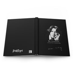 Oscar Wilde Quote Hardcover Journal — "Be yourself; everyone else is already taken"