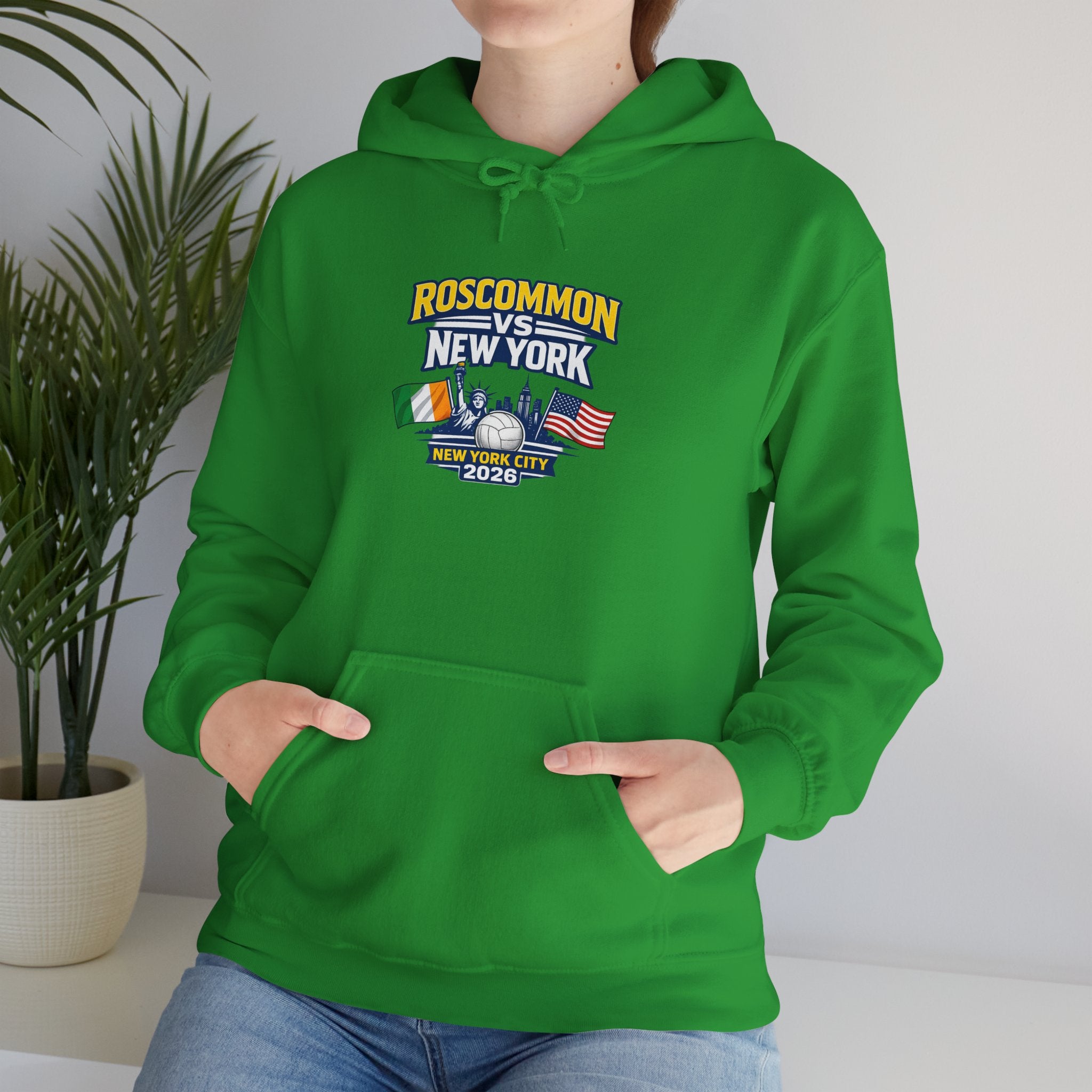 Roscommon V New York 2026 Hoodie –  Irish & US Flags