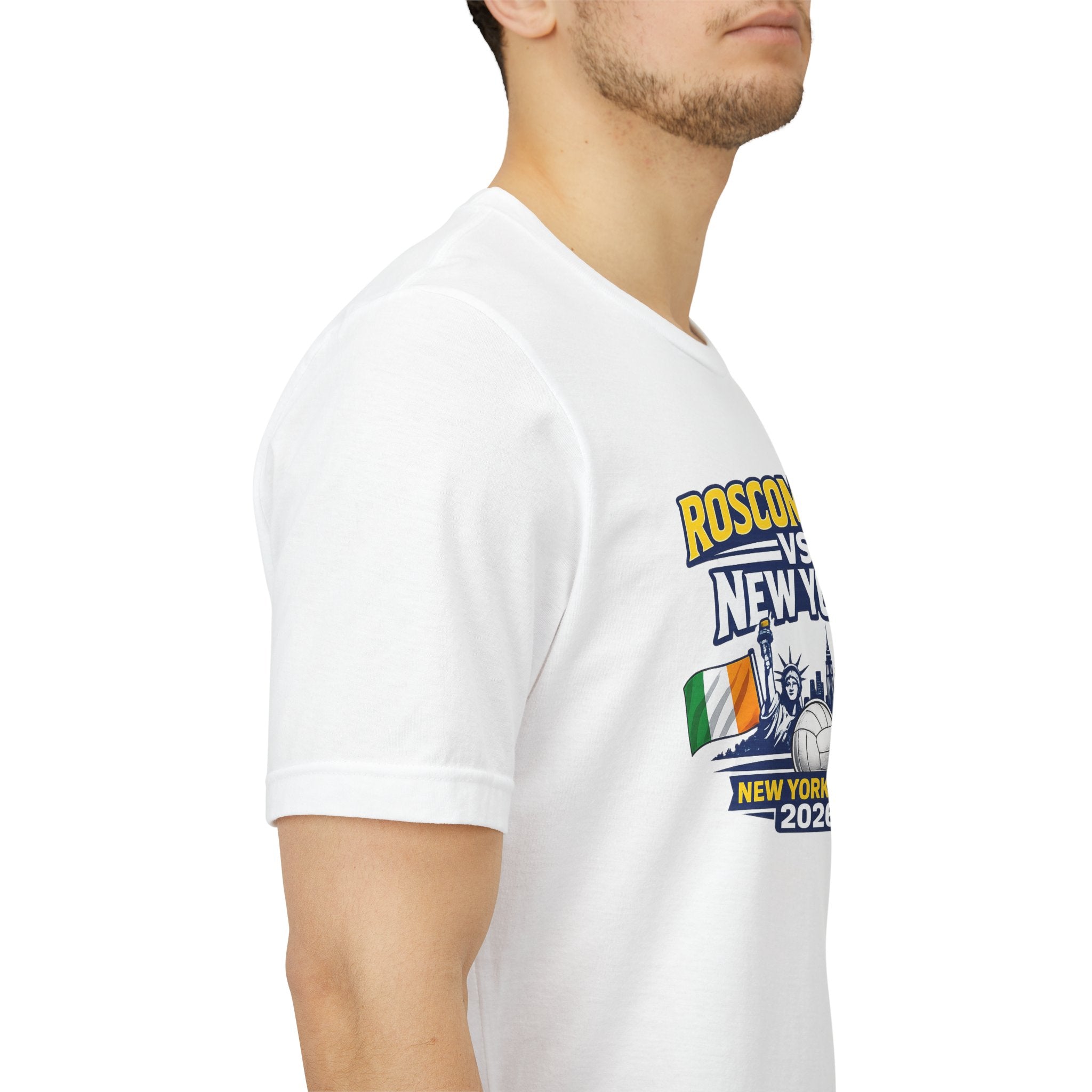 Roscommon v New York NYC 2026 Commemorative Tee - Irish and American Flags