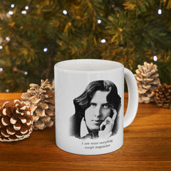 Oscar Wilde Iconic Quote Coffee Mug - “I can resist everything except temptation” (11oz & 15oz)