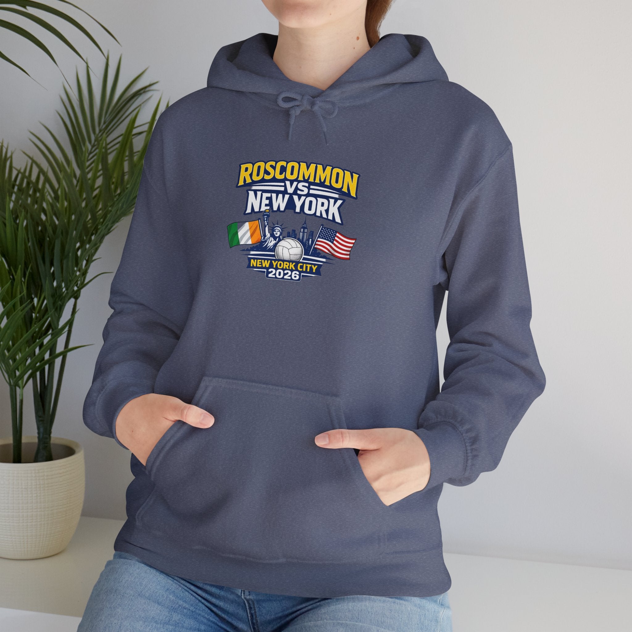 Roscommon V New York 2026 Hoodie –  Irish & US Flags