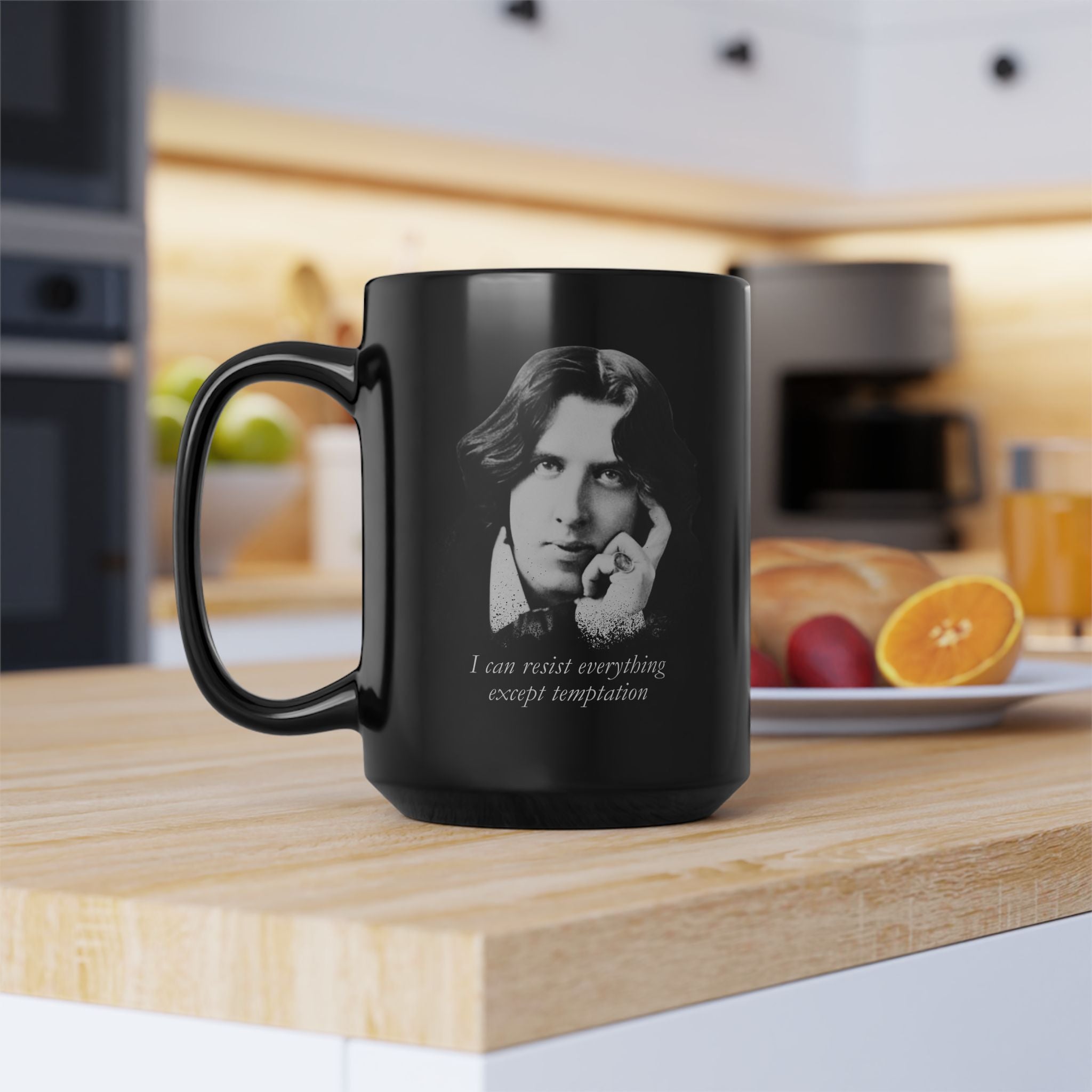 Oscar Wilde Iconic Quote Mug — "I can resist everything except temptation"