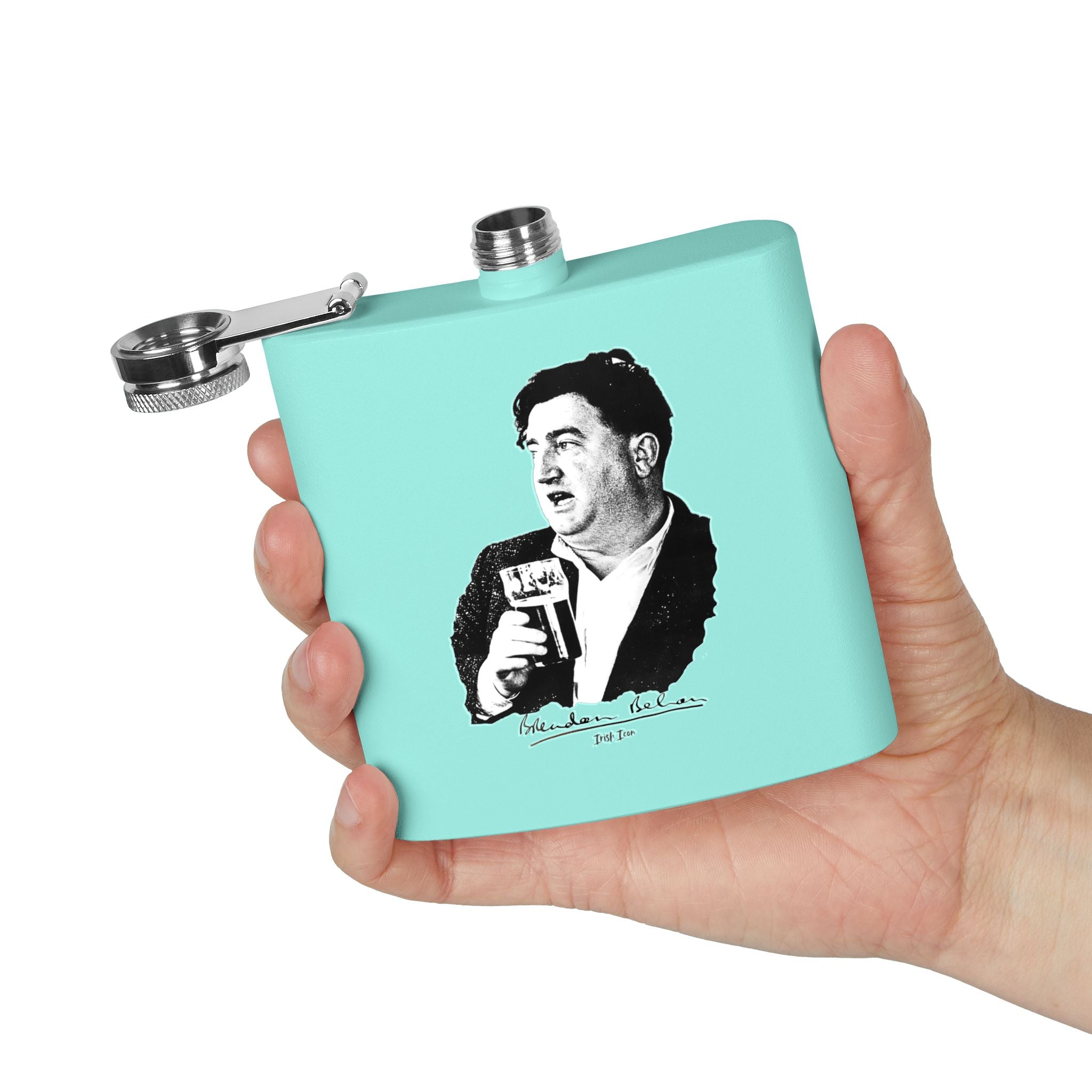 Brendan Behan Signature Flask .