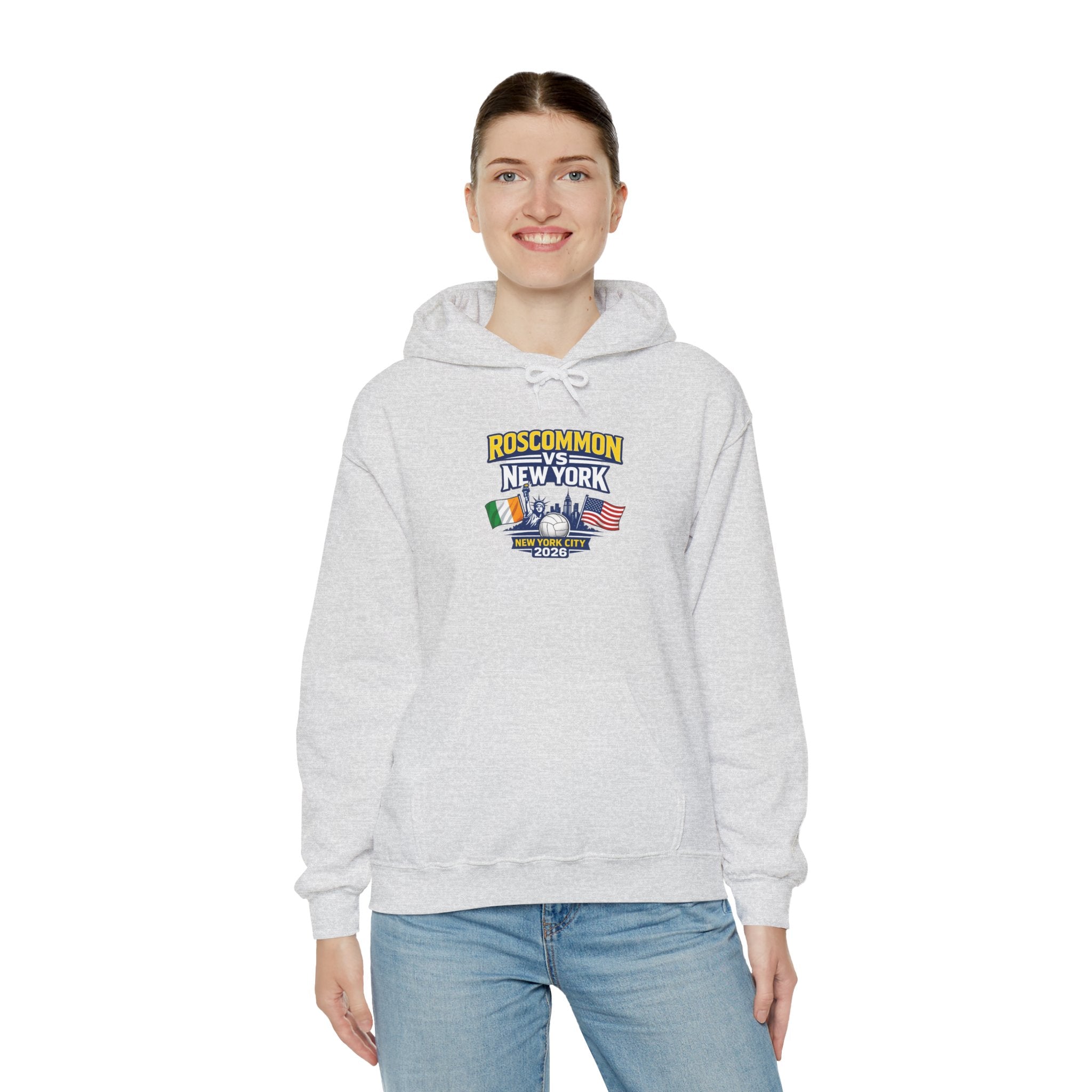 Roscommon V New York 2026 Hoodie –  Irish & US Flags