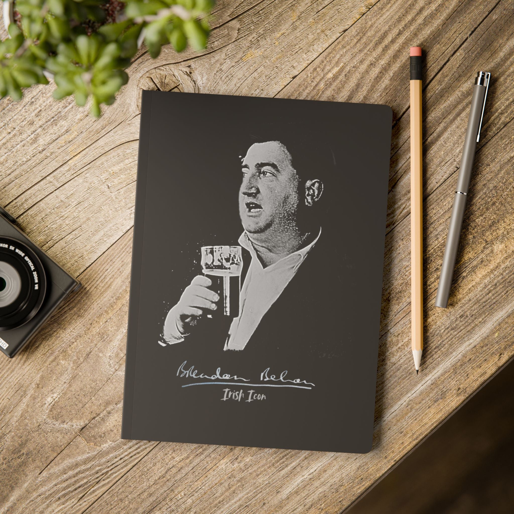Brendan Behan Journal with Iconic Quote Softcover