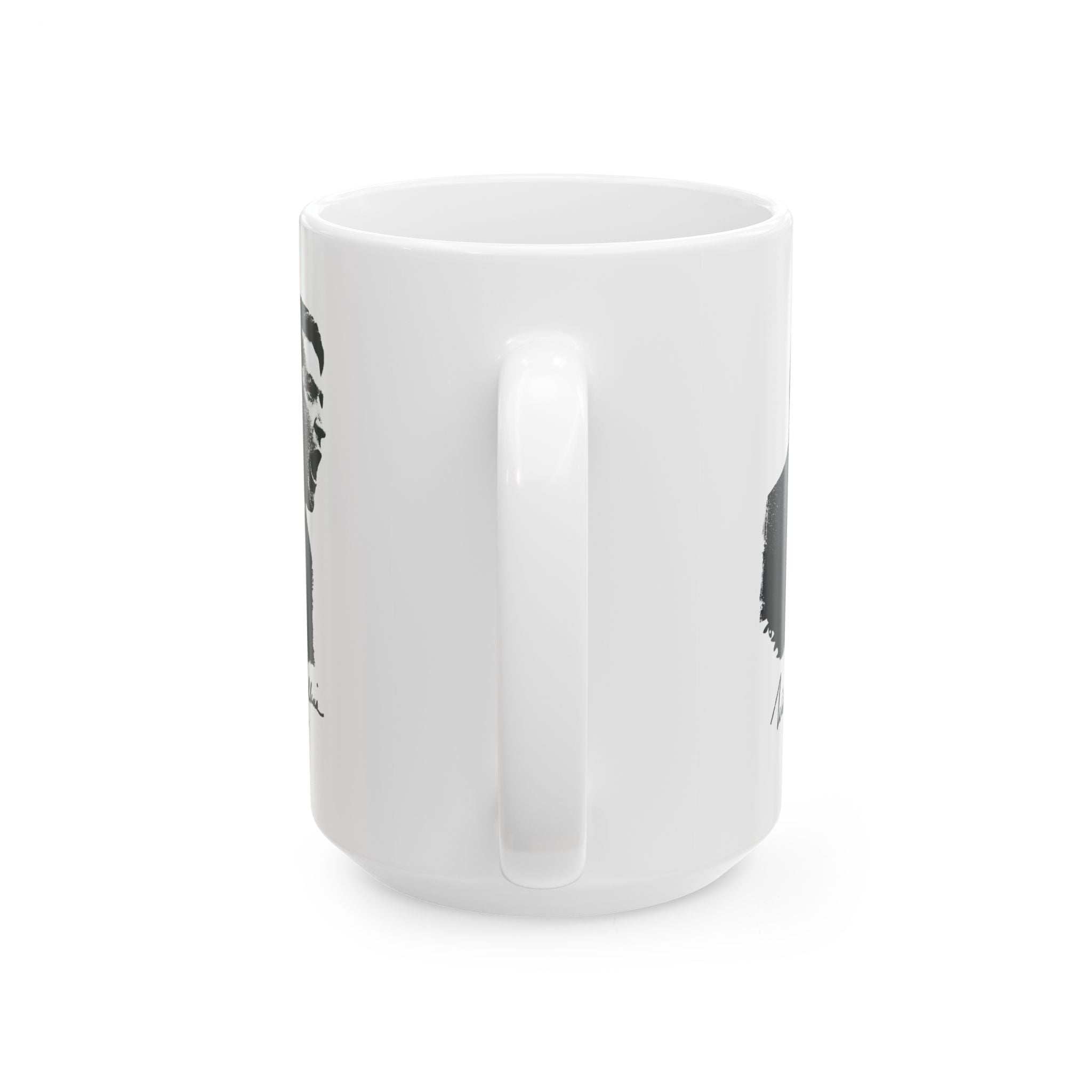 Michael Collins Coffee Mug with Signature– Bold Black & White Face Art (11oz, 15oz)