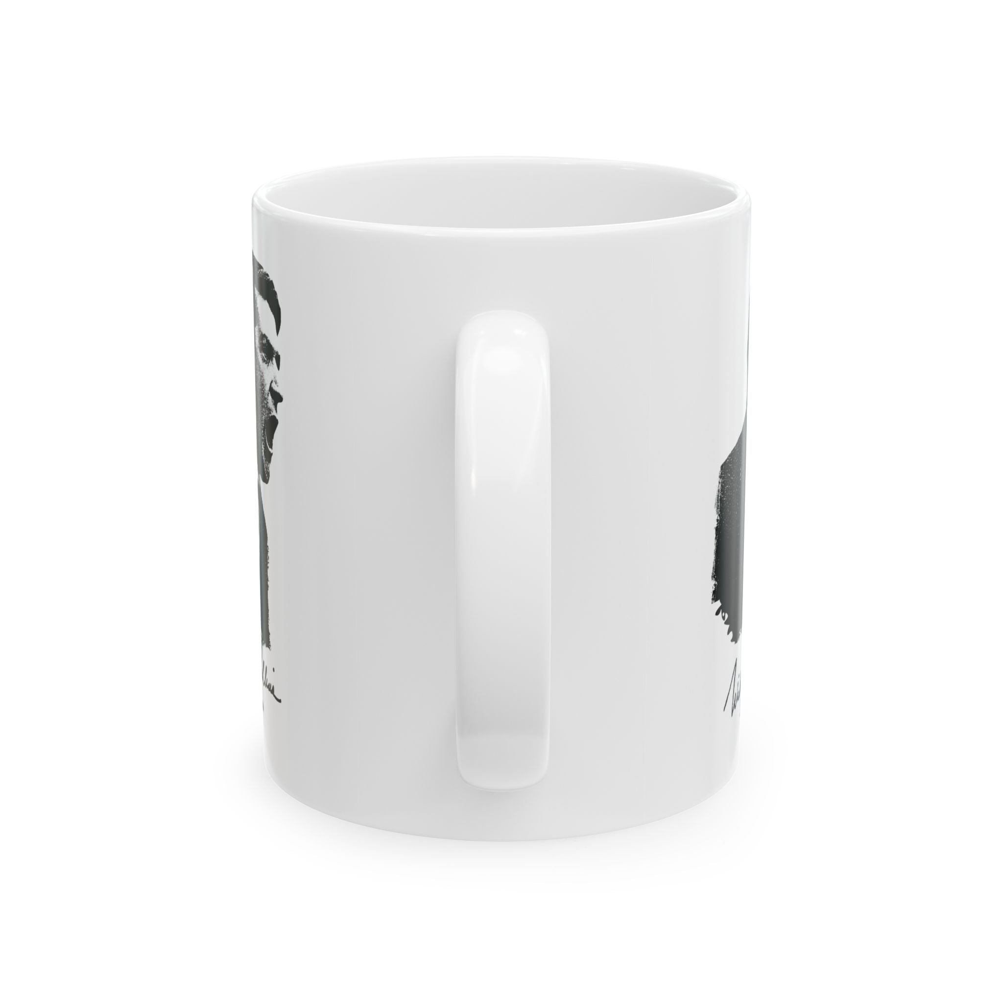 Michael Collins Coffee Mug with Signature– Bold Black & White Face Art (11oz, 15oz)