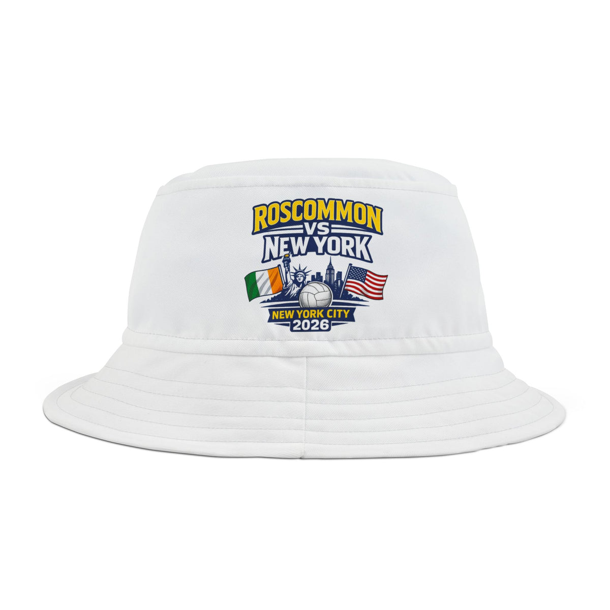 Roscommon vs New York 2026 Bucket Hat — Irish & American Flag