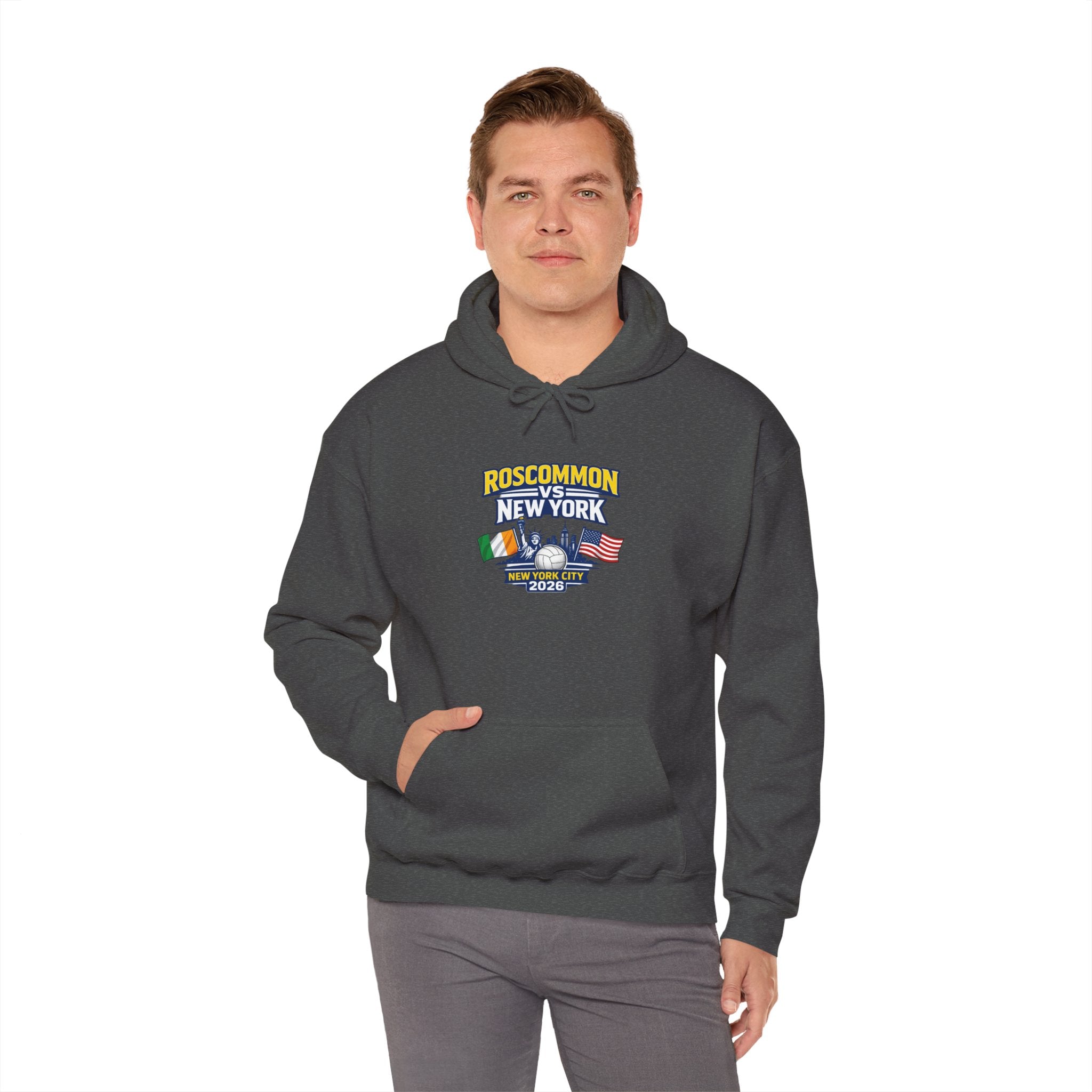 Roscommon V New York 2026 Hoodie –  Irish & US Flags