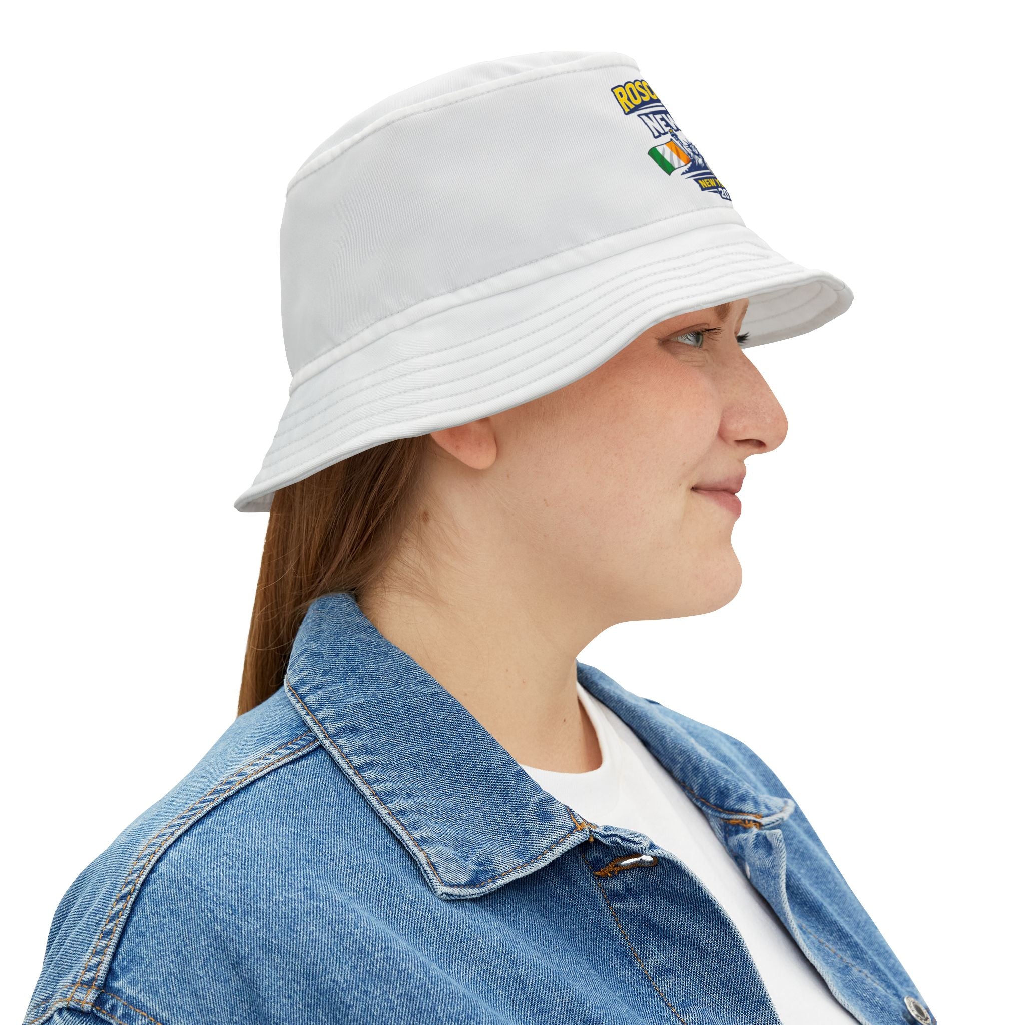 Roscommon vs New York 2026 Bucket Hat — Irish & American Flag