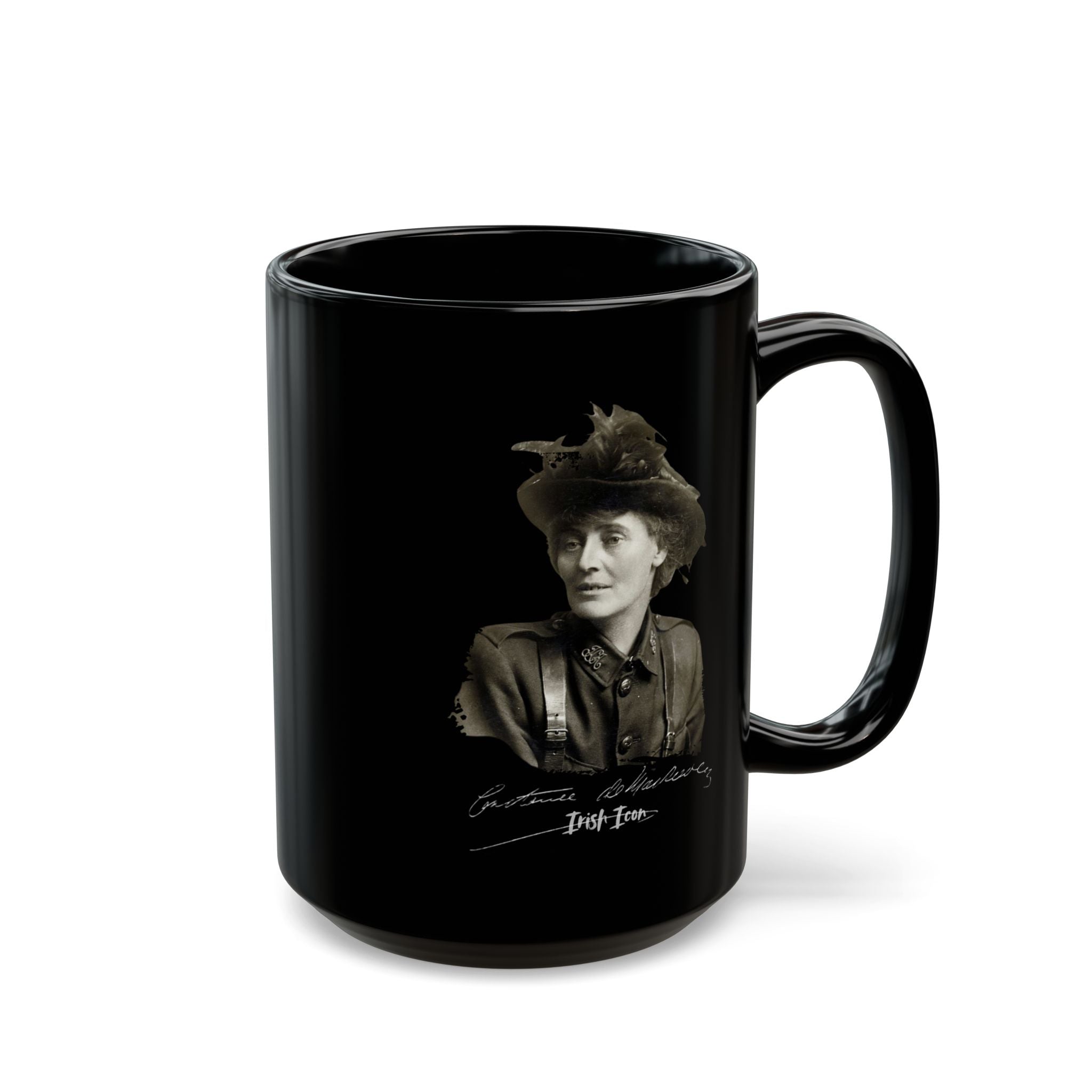 Constance Markievicz Signature Ceramic Mug - Irish Revolutionary Coffee Cup,  Historical Leader