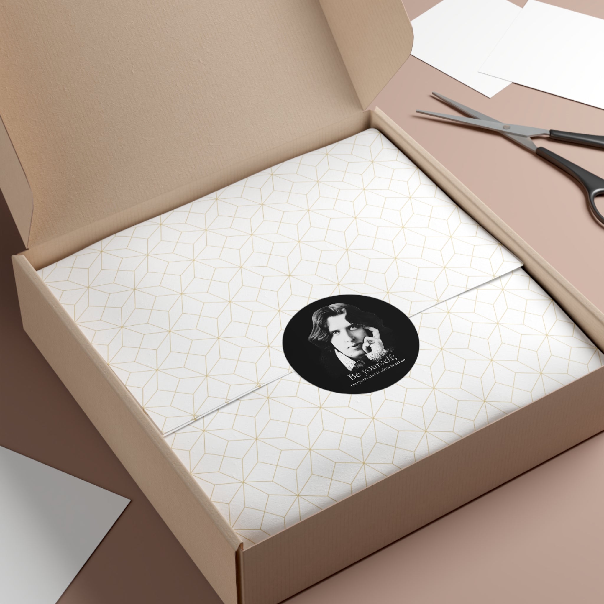 Oscar Wilde Sticker — "Be Yourself; everyone else is already taken" Inspirational Quote