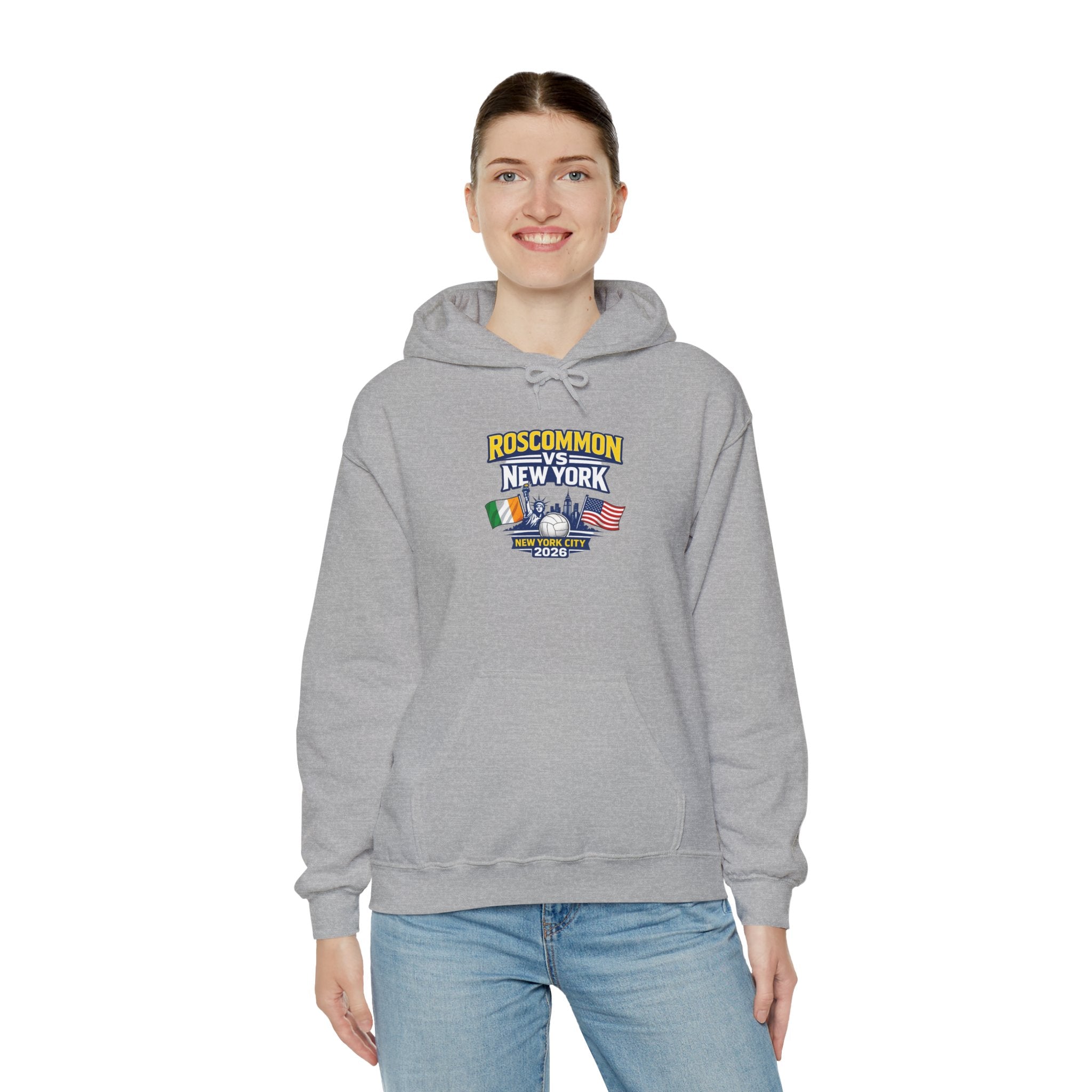 Roscommon V New York 2026 Hoodie –  Irish & US Flags