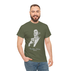 Brendan Behan T-Shirt With Authentic Signature | Irish Writer and Playwright Tee | Literary Irish Icon Apparel