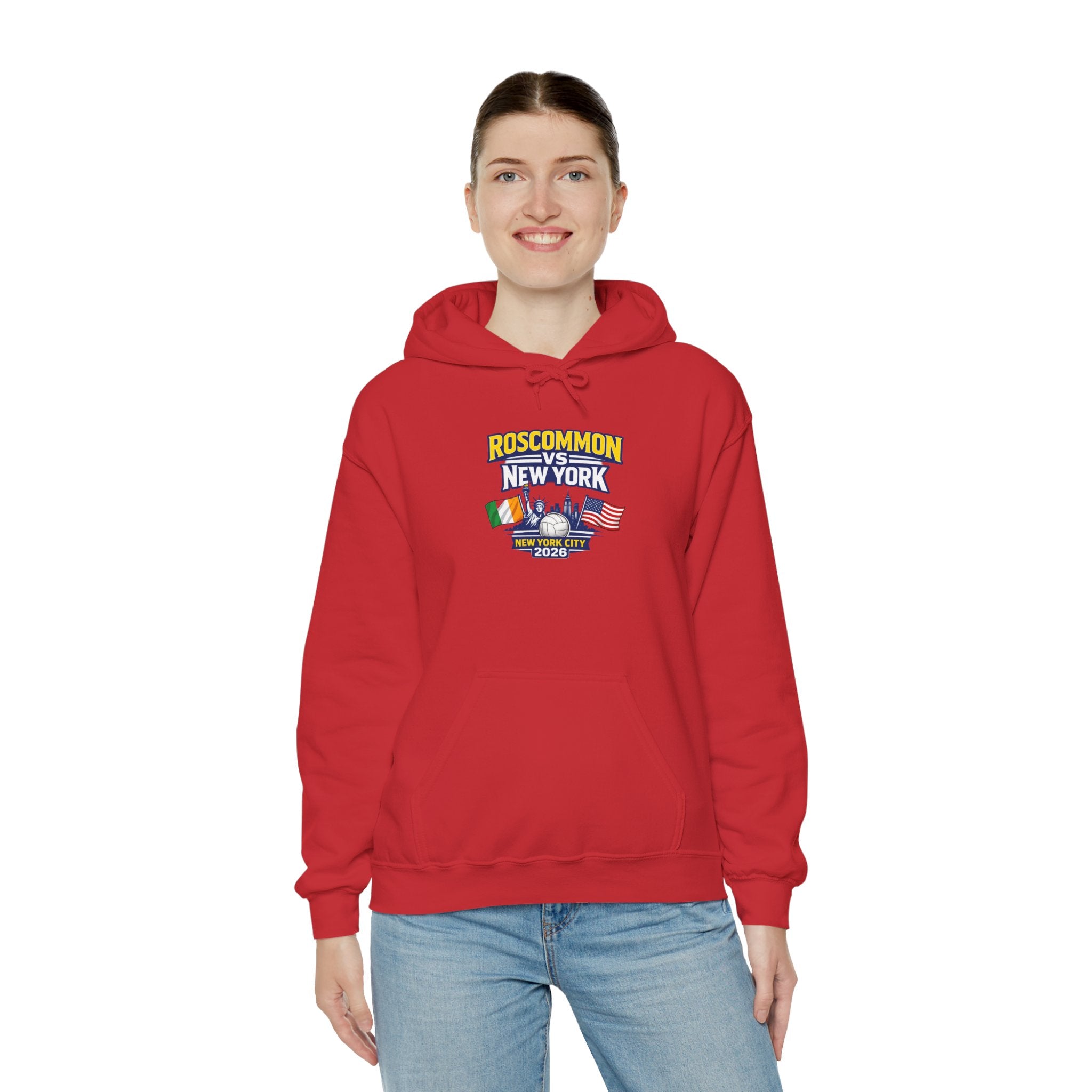Roscommon V New York 2026 Hoodie –  Irish & US Flags