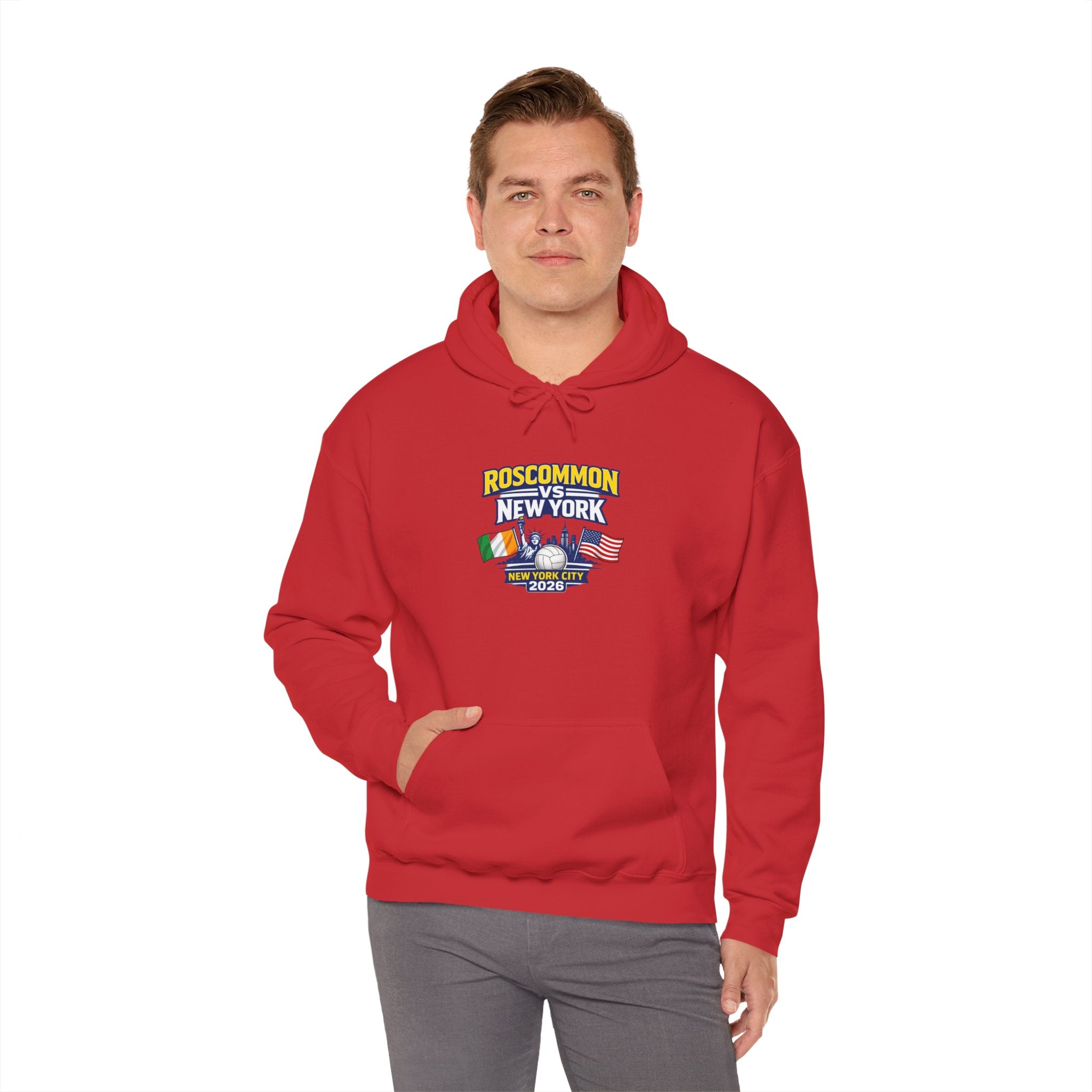 Roscommon V New York 2026 Hoodie –  Irish & US Flags