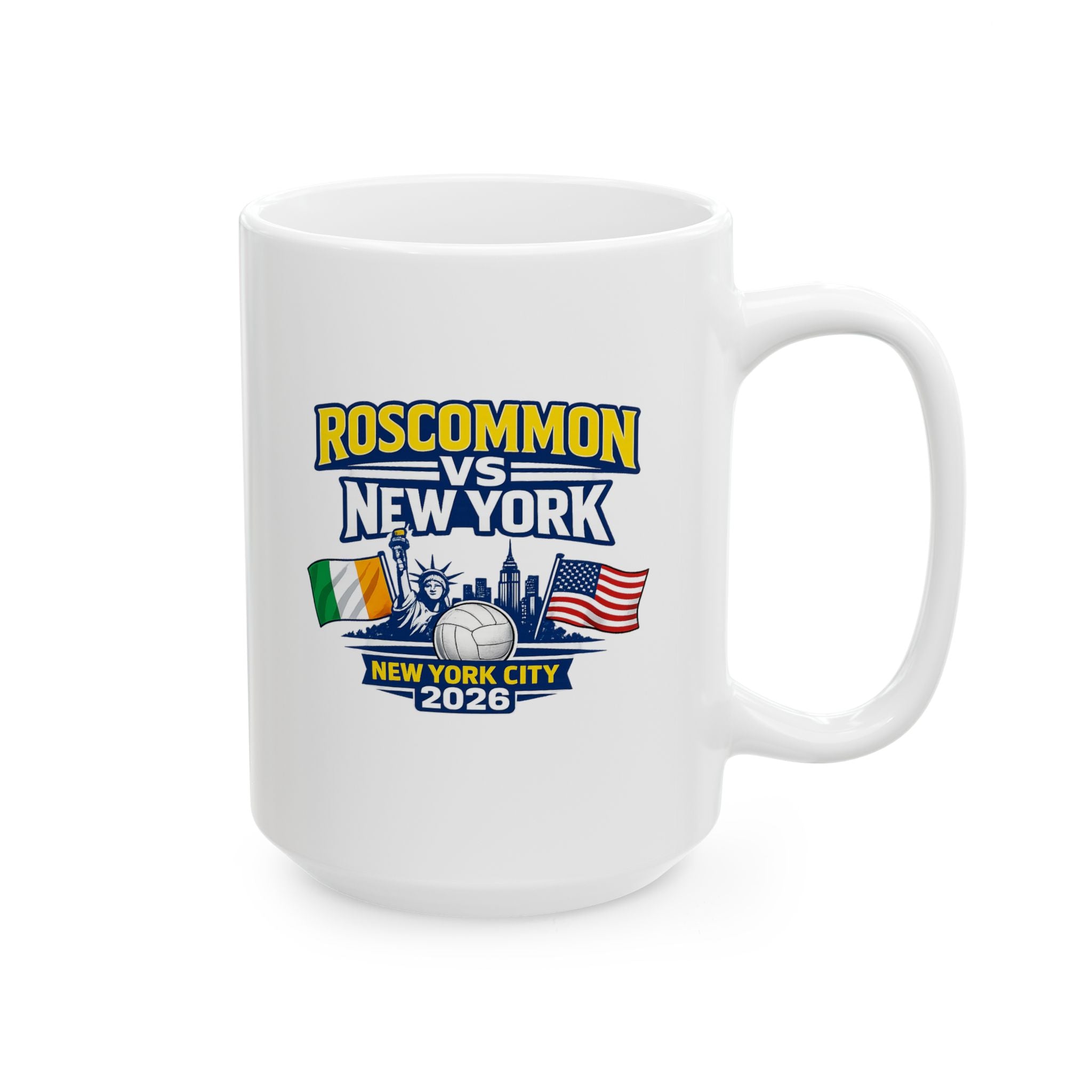 Roscommon v New York – NYC 2026 Commemorative Mug (USA & IRISH FLAG) (11oz & 15oz)