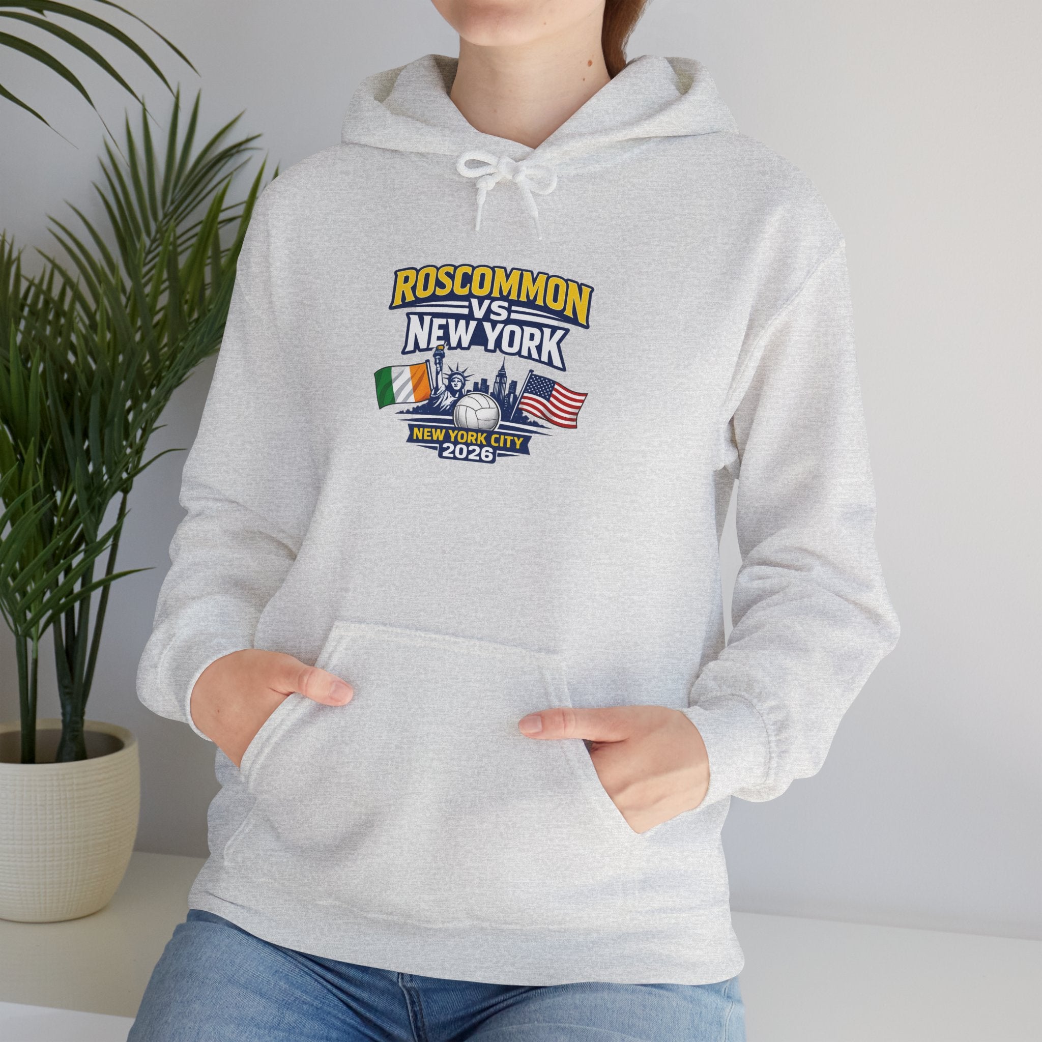Roscommon V New York 2026 Hoodie –  Irish & US Flags
