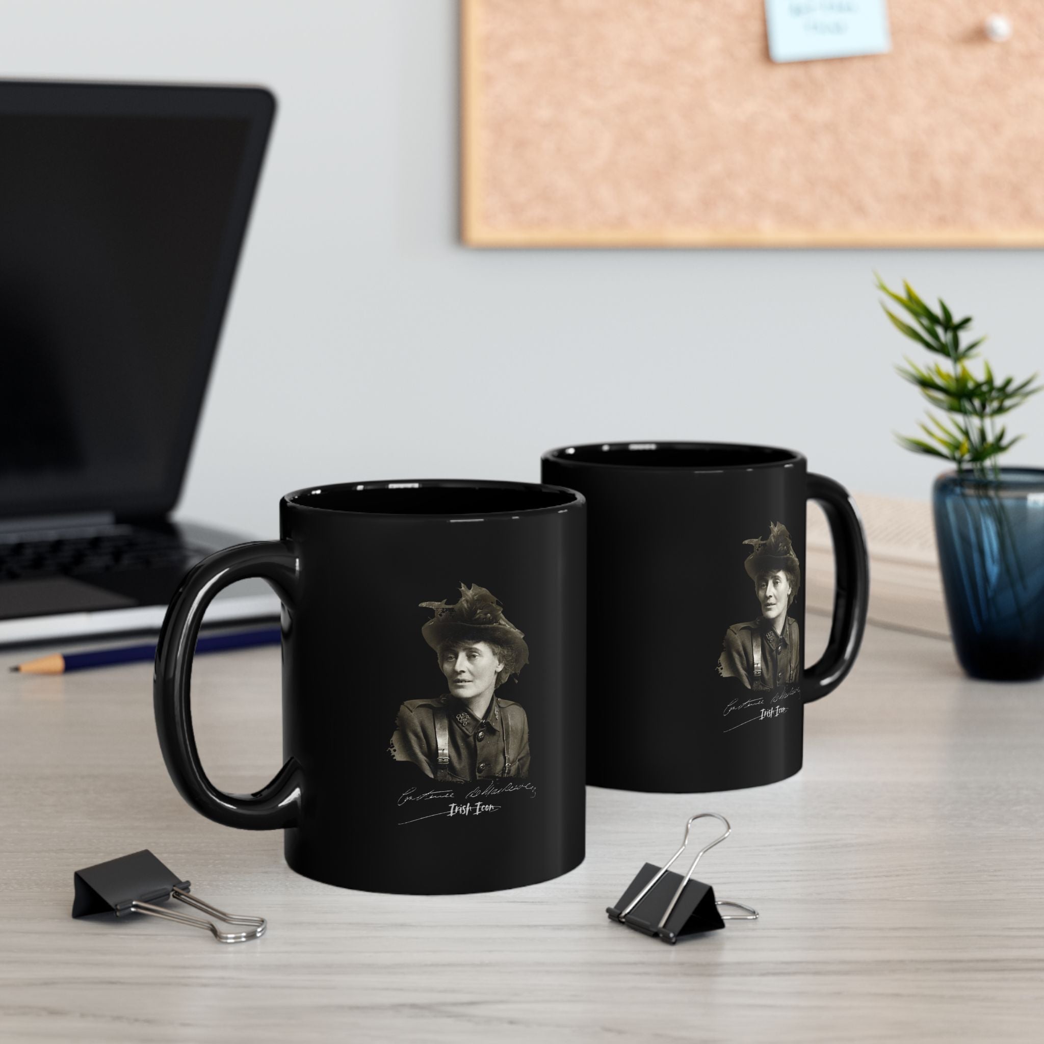 Constance Markievicz Signature Ceramic Mug - Irish Revolutionary Coffee Cup,  Historical Leader