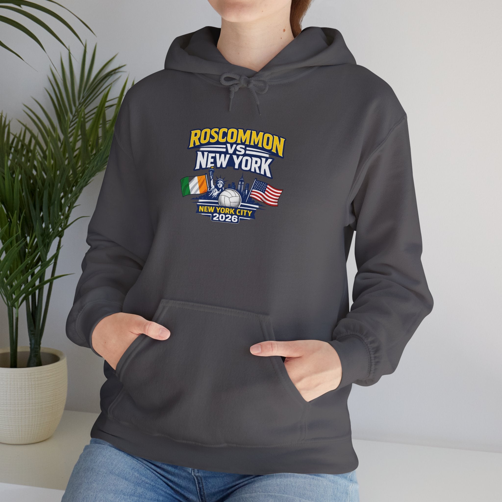 Roscommon V New York 2026 Hoodie –  Irish & US Flags
