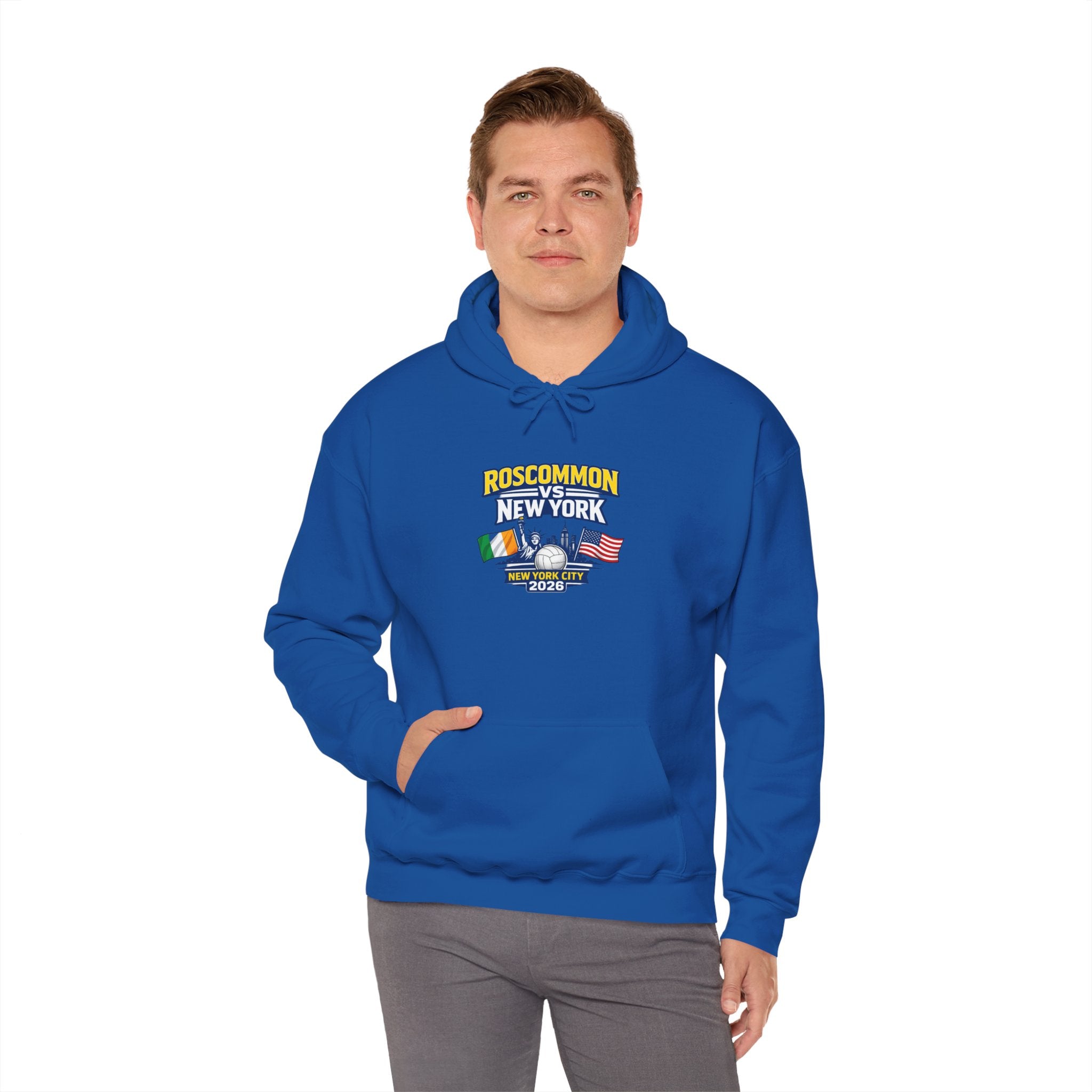 Roscommon V New York 2026 Hoodie –  Irish & US Flags