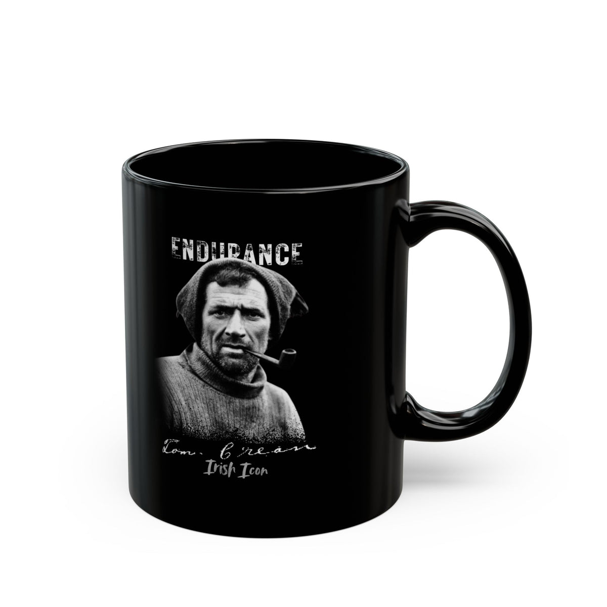 Tom Crean Mug — Authentic Signature Coffee Cup (Black, 11oz/15oz)