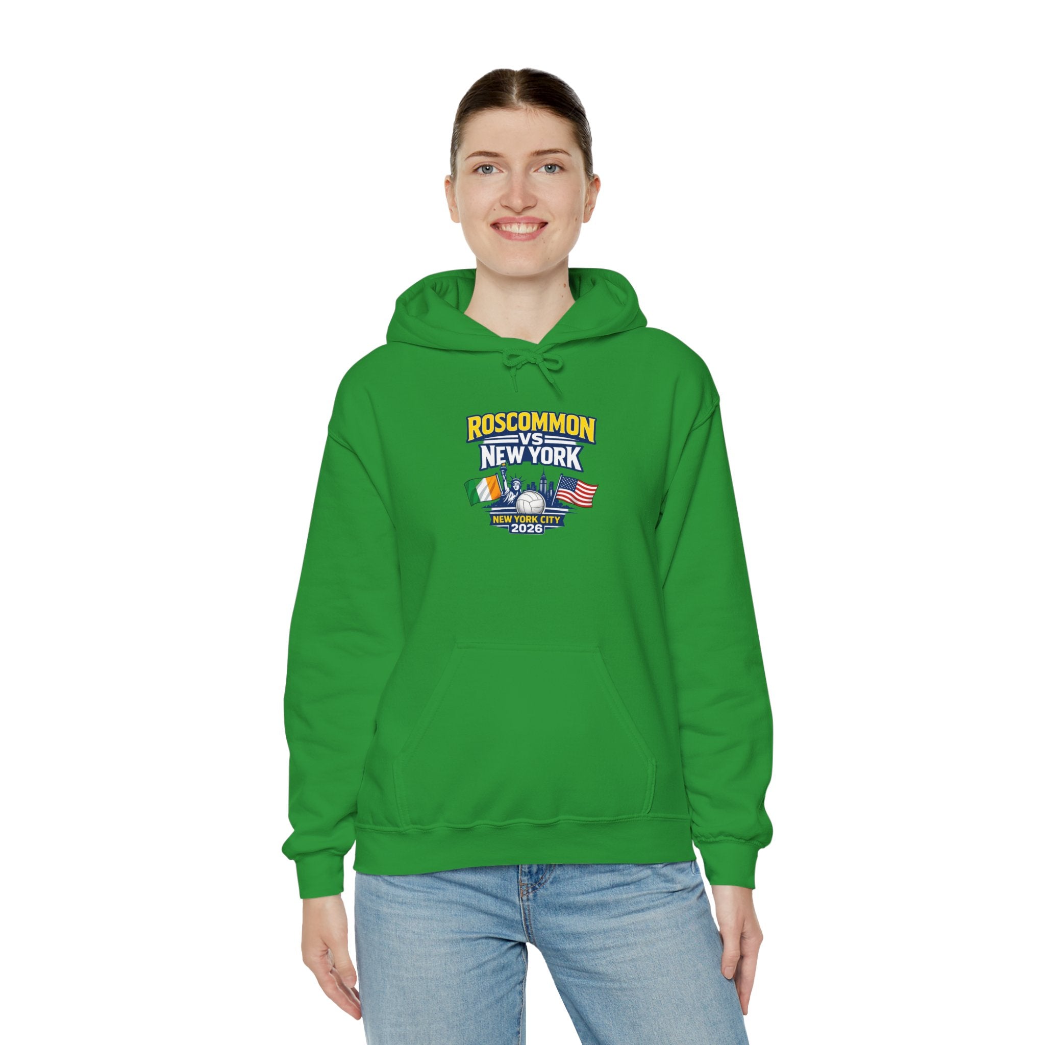Roscommon V New York 2026 Hoodie –  Irish & US Flags