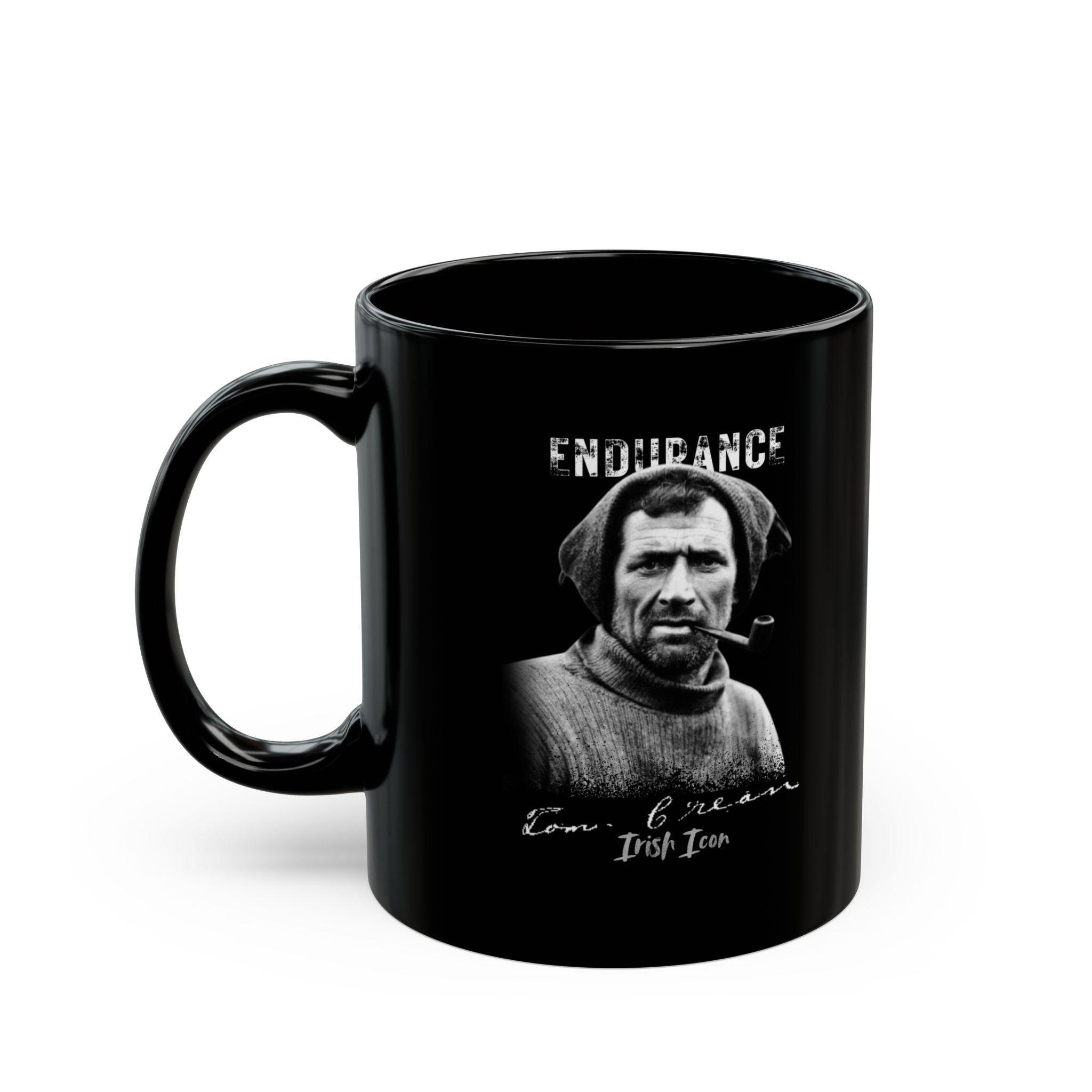 Tom Crean Mug — Authentic Signature Coffee Cup (Black, 11oz/15oz)