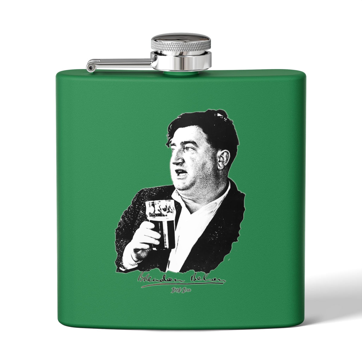 Brendan Behan Signature Flask .