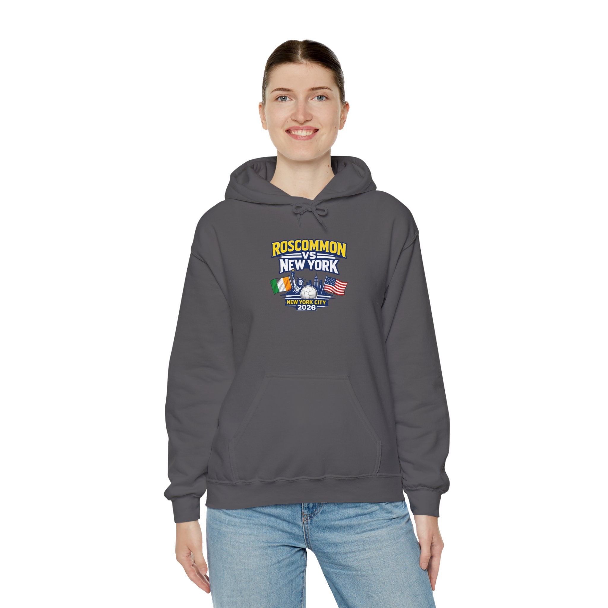 Roscommon V New York 2026 Hoodie –  Irish & US Flags