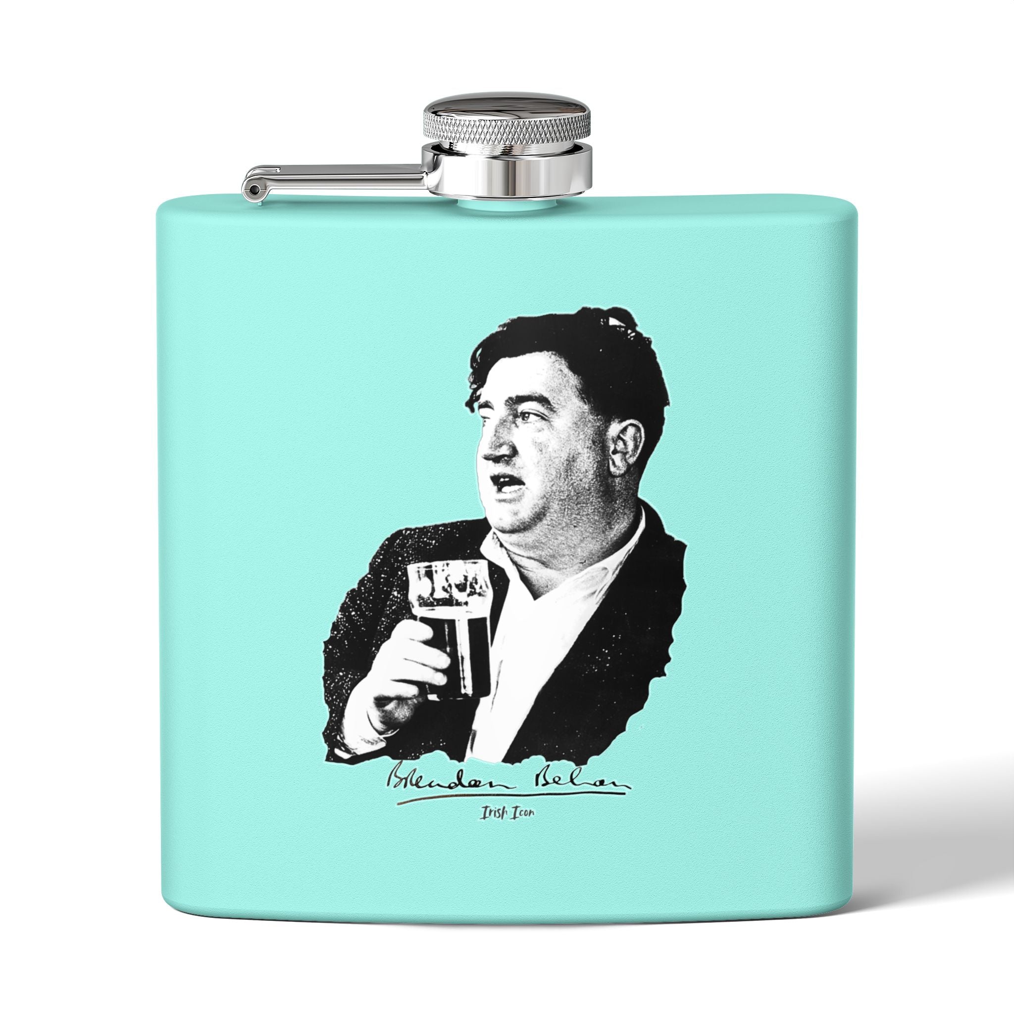 Brendan Behan Signature Flask .