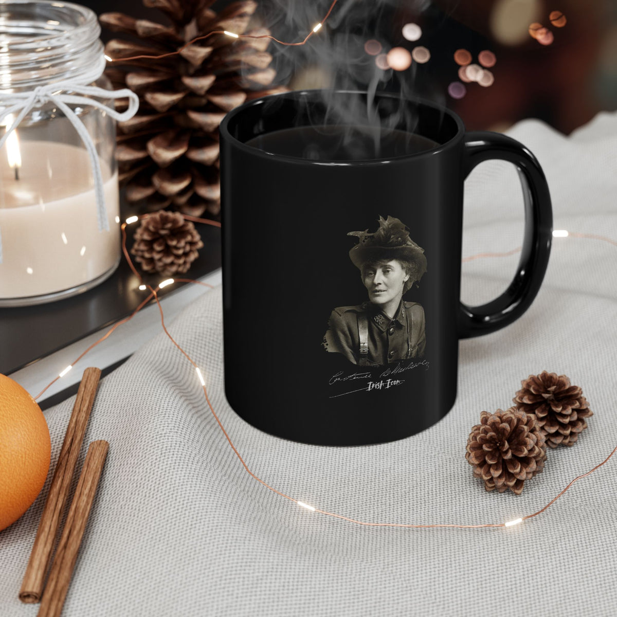 Constance Markievicz Signature Ceramic Mug - Irish Revolutionary Coffee Cup,  Historical Leader