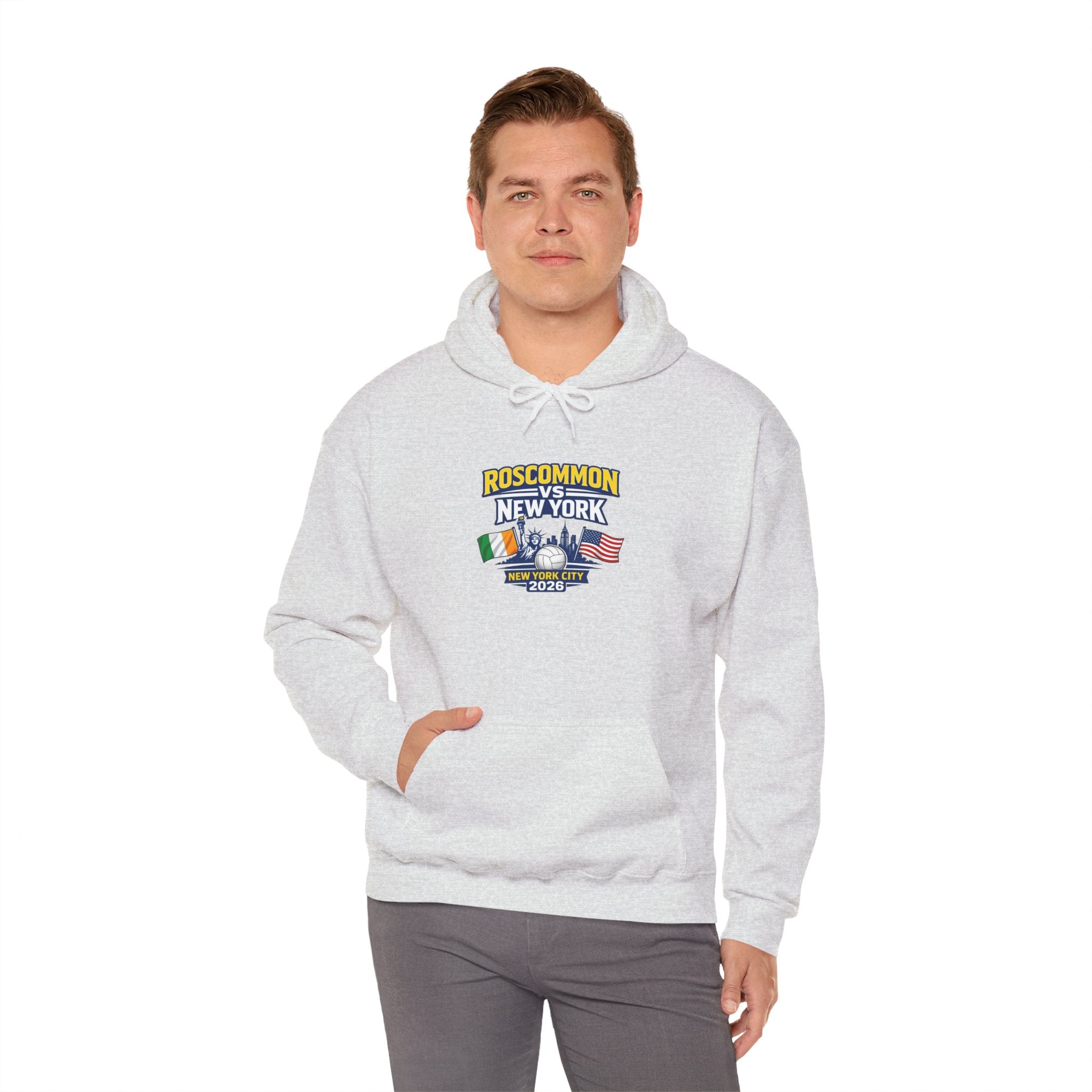 Roscommon V New York 2026 Hoodie –  Irish & US Flags